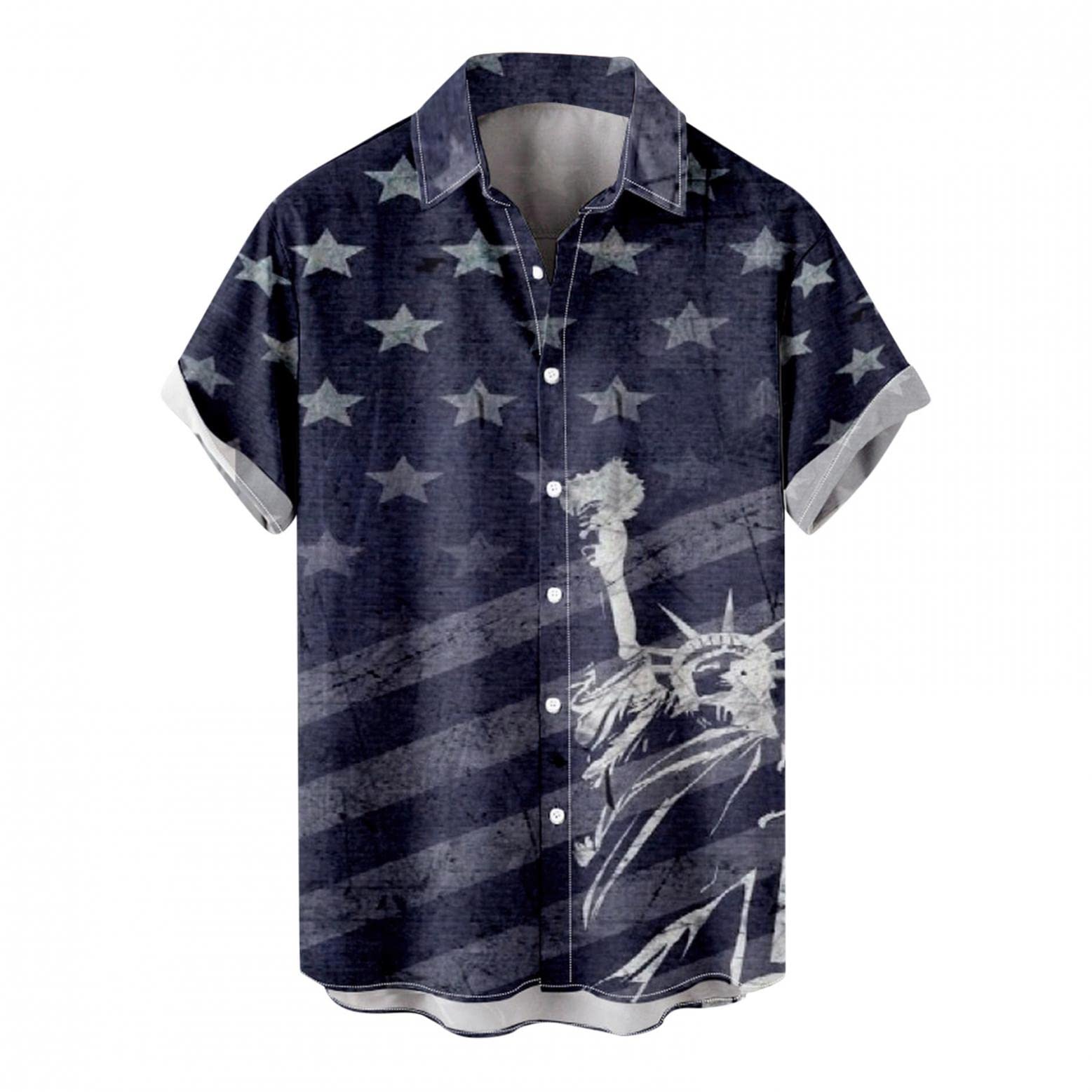 Men's Hawaiian Aloha Shirts - Short Sleeve Tropical Button Down for Summer Beach