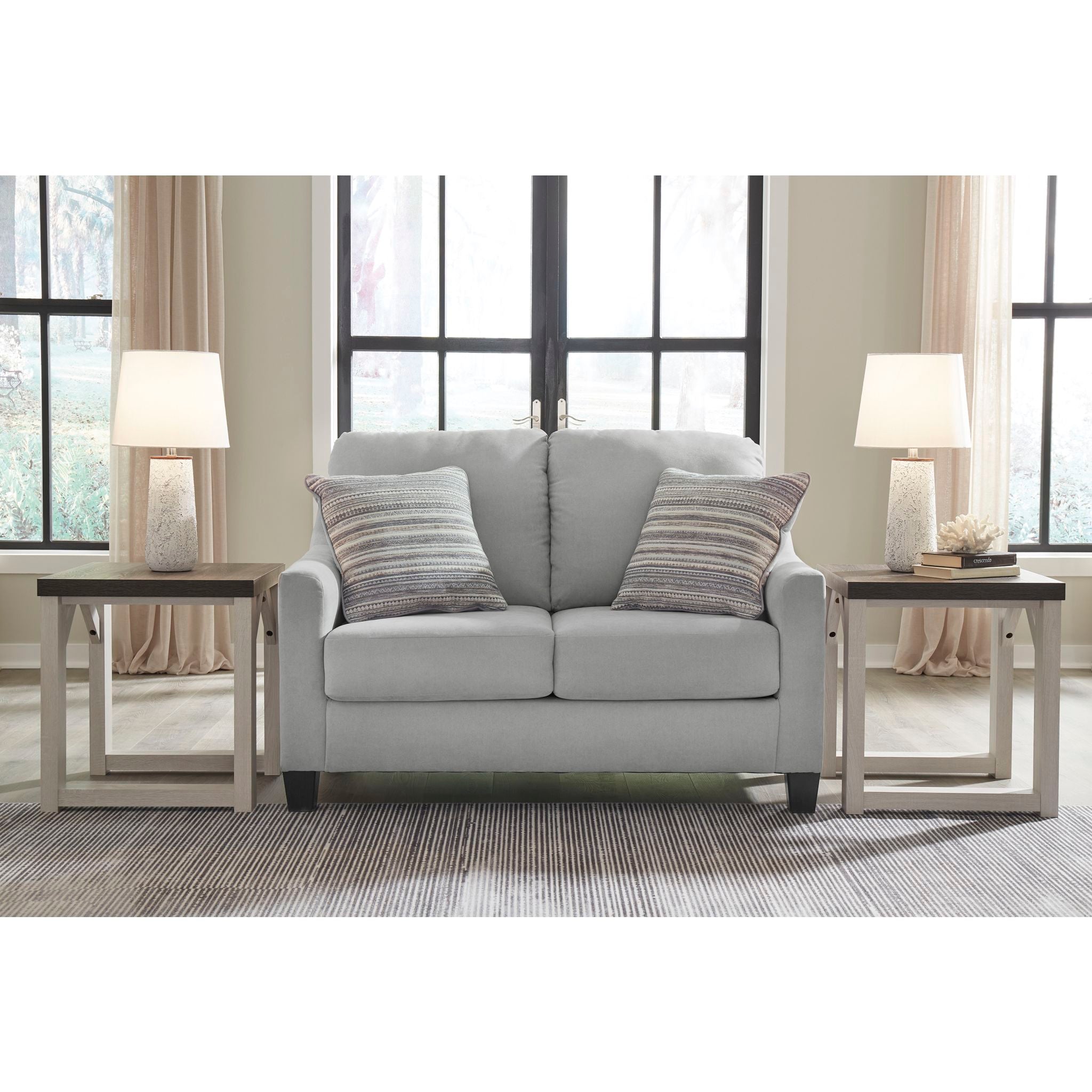 Adlai Loveseat in Shadow - Modern Two-Seater Sofa for Living Room, Lounge & Small Spaces - Perfect for Apartments, Dorms & Cozy Home Decor