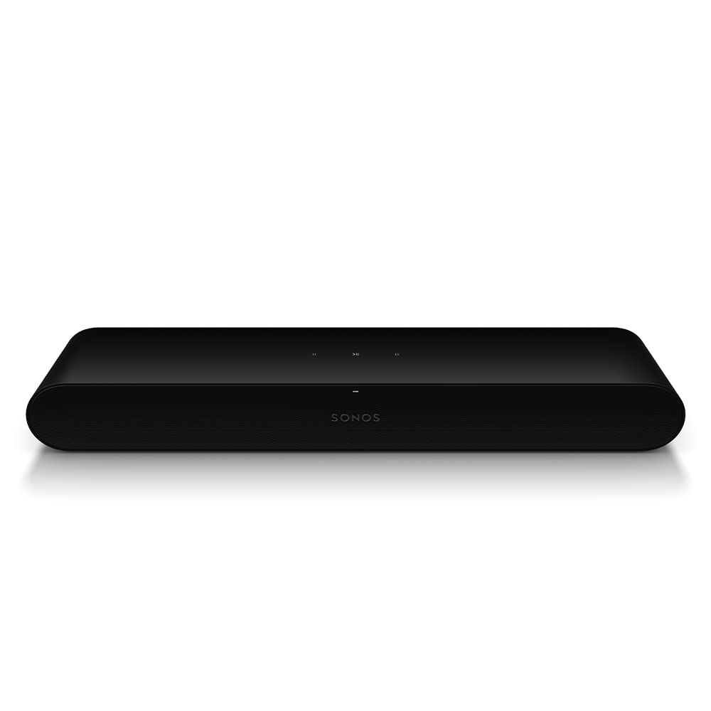 Sonos Ray Soundbar - Compact All-in-One Soundbar with Immersive Sound for Movies, Gaming & Music | WiFi Streaming, AirPlay & App Control | Black | Perfect for Home Theater & Living Room Entertainment