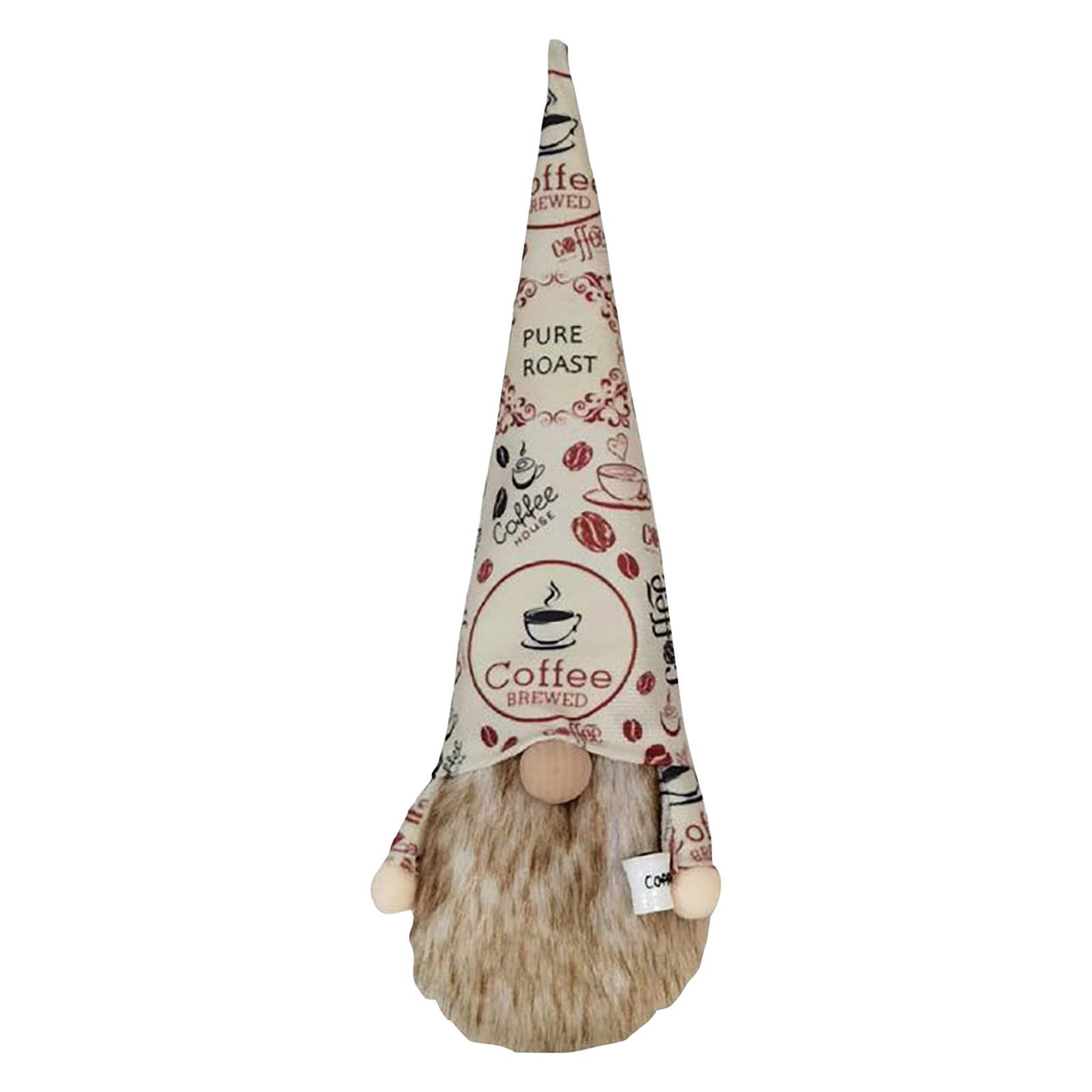 Swedish Coffee Gnome Figurine - Scandinavian Barista Chef Decoration, Nordic Plush Rustic Home Gift for Coffee Lovers | Perfect for Coffee Bars, Kitchens & Cozy Home Decor