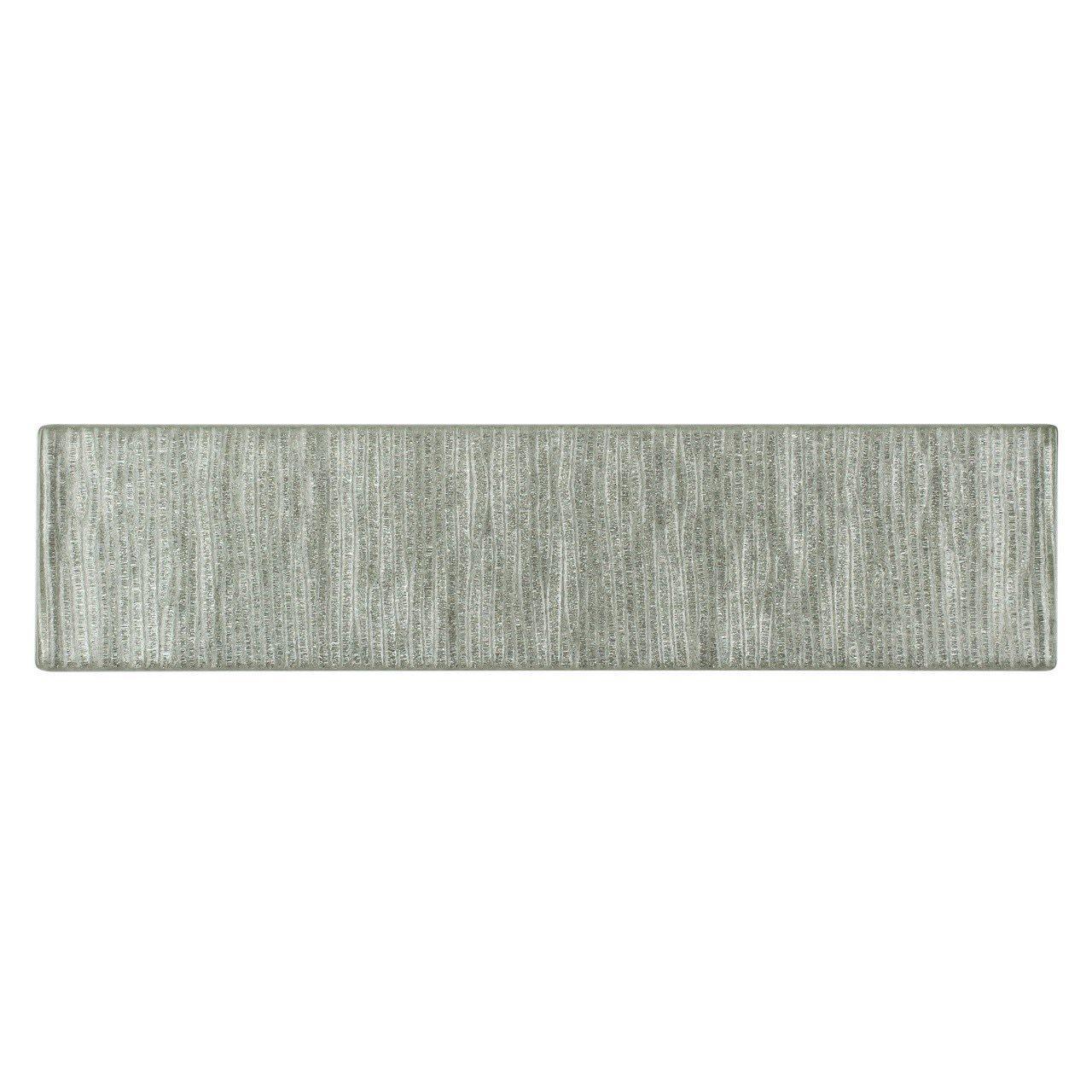 Premium Glass Subway Tile 2x8 in Linen Sleet Finish - Perfect for Kitchen Backsplash, Bathroom Walls & Modern Home Decor
