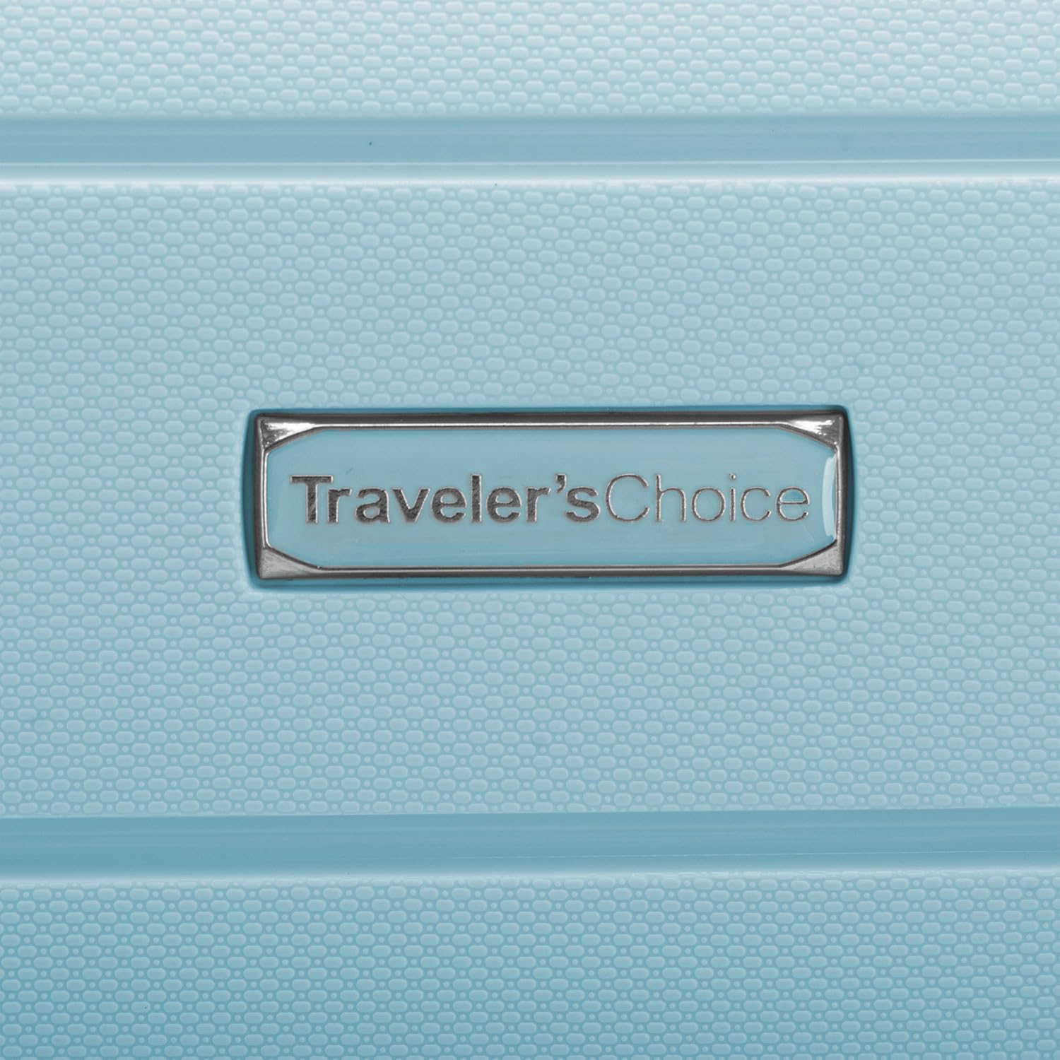 Traveler's Choice Pagosa Durable Expandable Hardshell Spinner Luggage Set (22/26 Inch) - Baby Blue - 2-Piece Carry-On & Checked Suitcase for Air Travel & Family Vacations