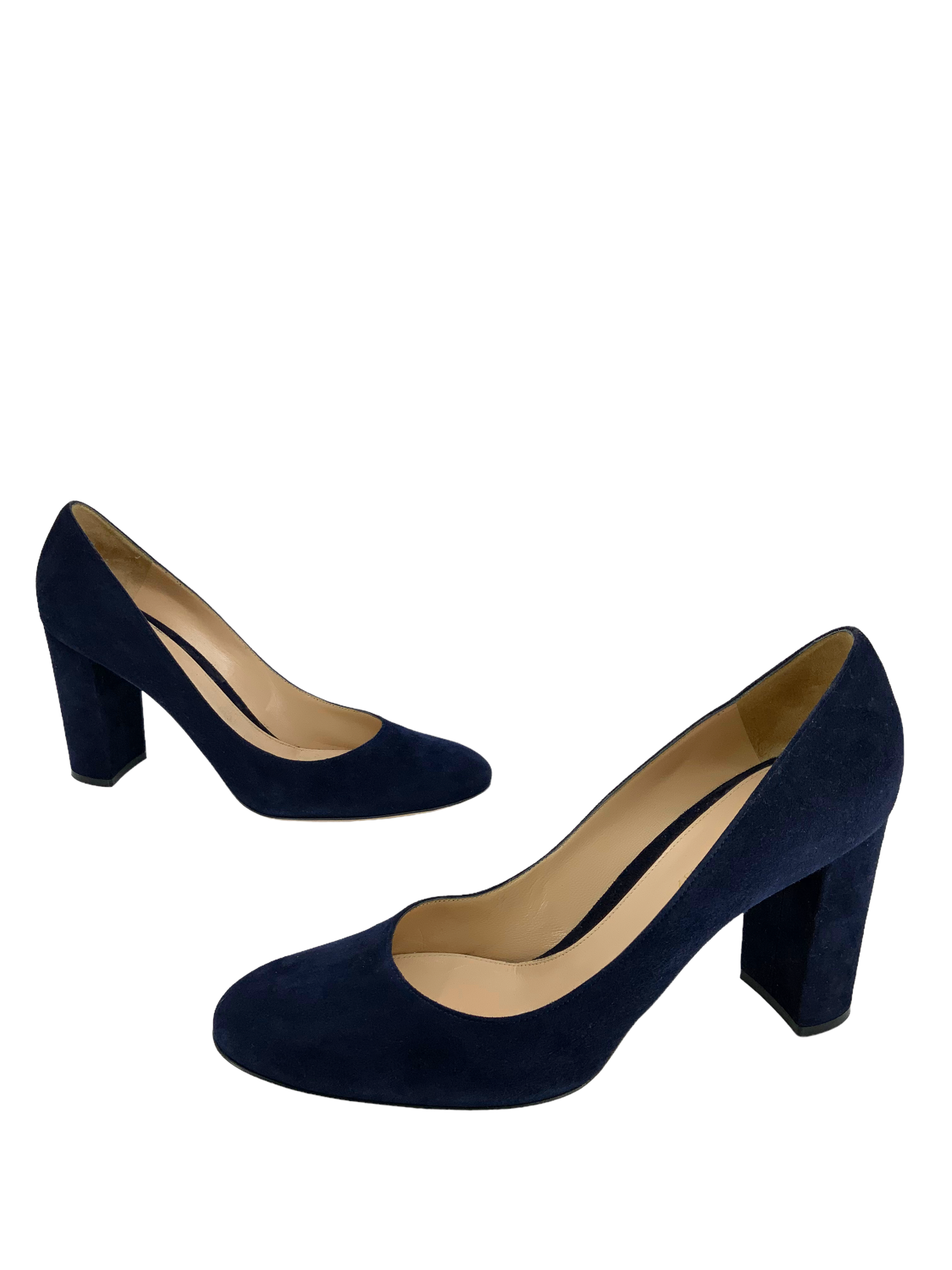 Gianvito Rossi Suede Round Toe Pumps Women's Size 11 | Elegant High Heels for Office, Party & Formal Events