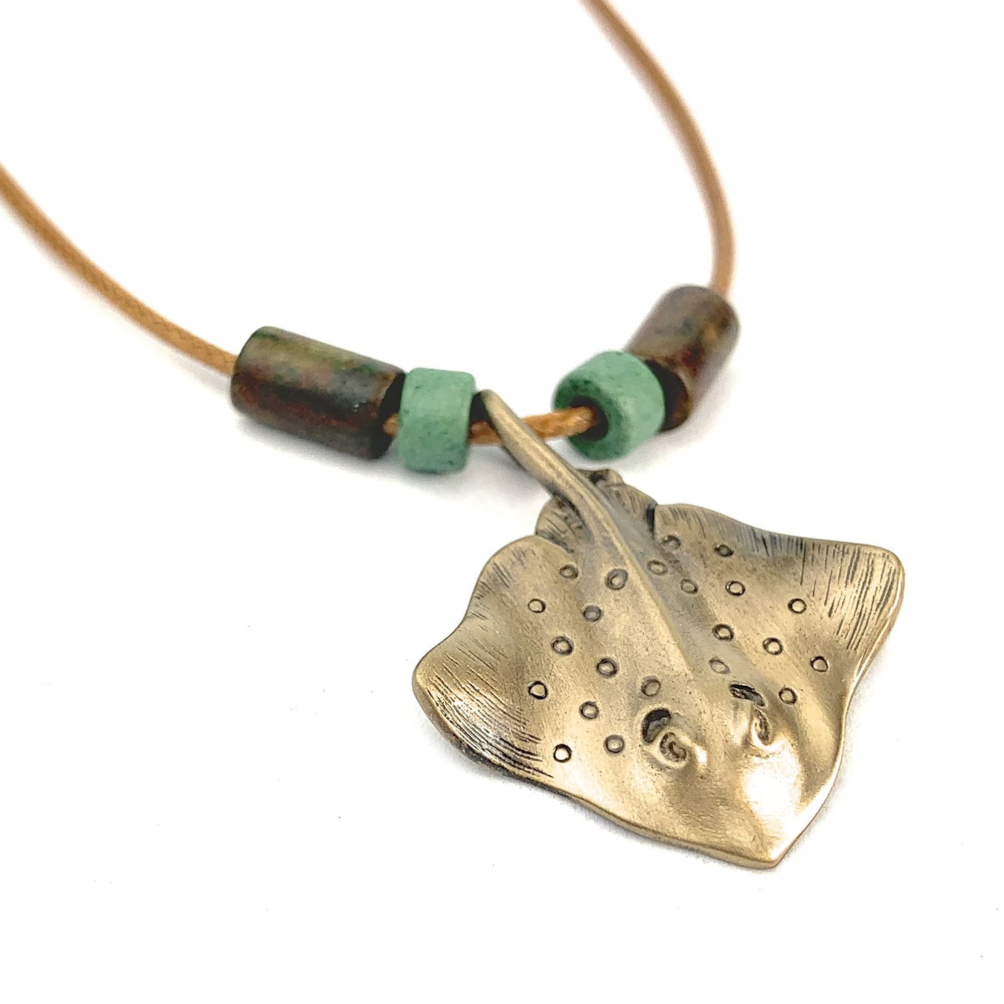 Elegant Bronze Stingray Necklace for Women - Ocean Inspired Pendant Jewelry, Scuba Diving & Boho Style Accessory | Perfect for Beach Vacations, Diving Trips & Boho Fashion