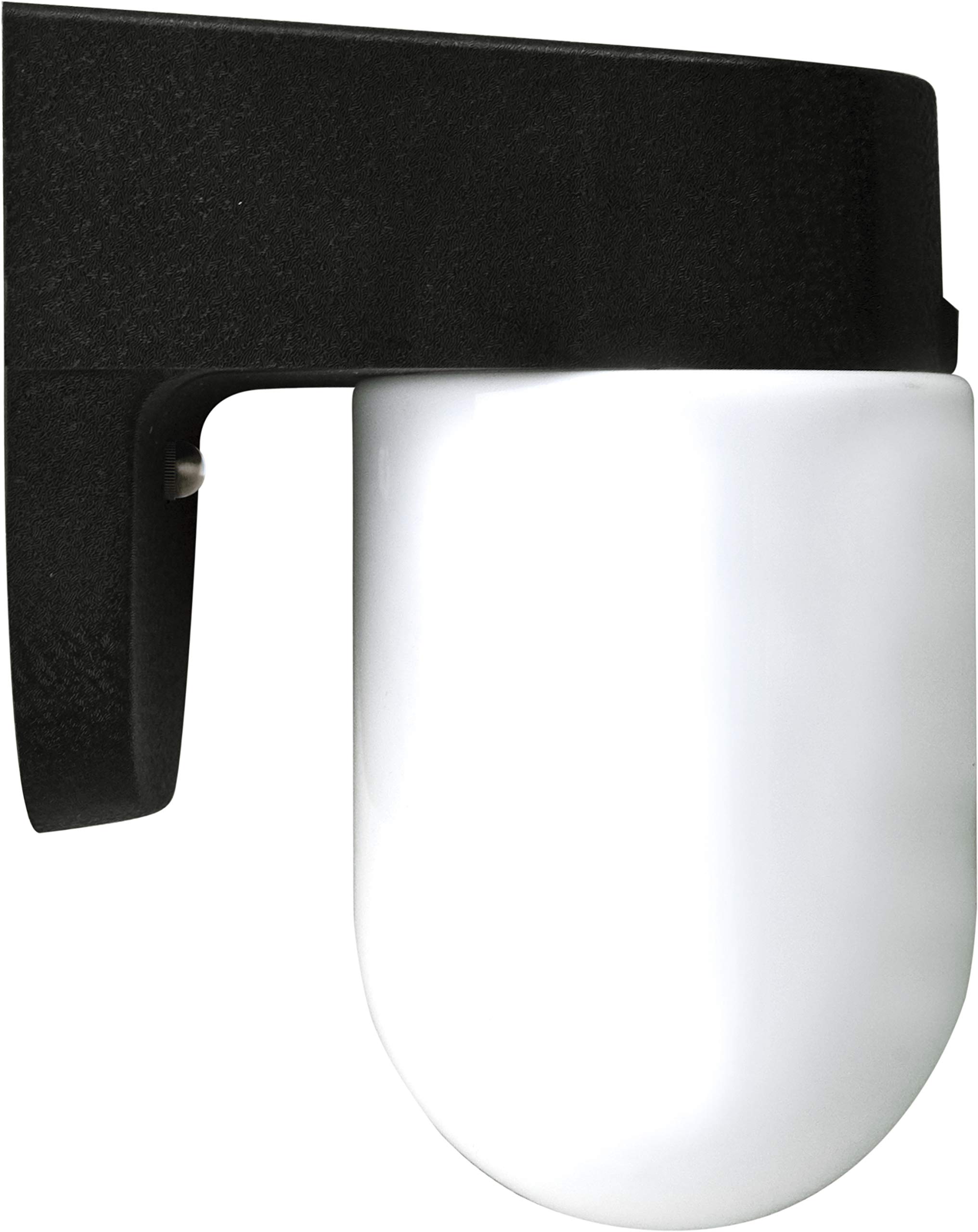 Round LED Wall Light Fixture - 12W 120V Black JAR Sconce for Indoor/Outdoor Use - Perfect for Hallway, Patio, and Bedroom Lighting