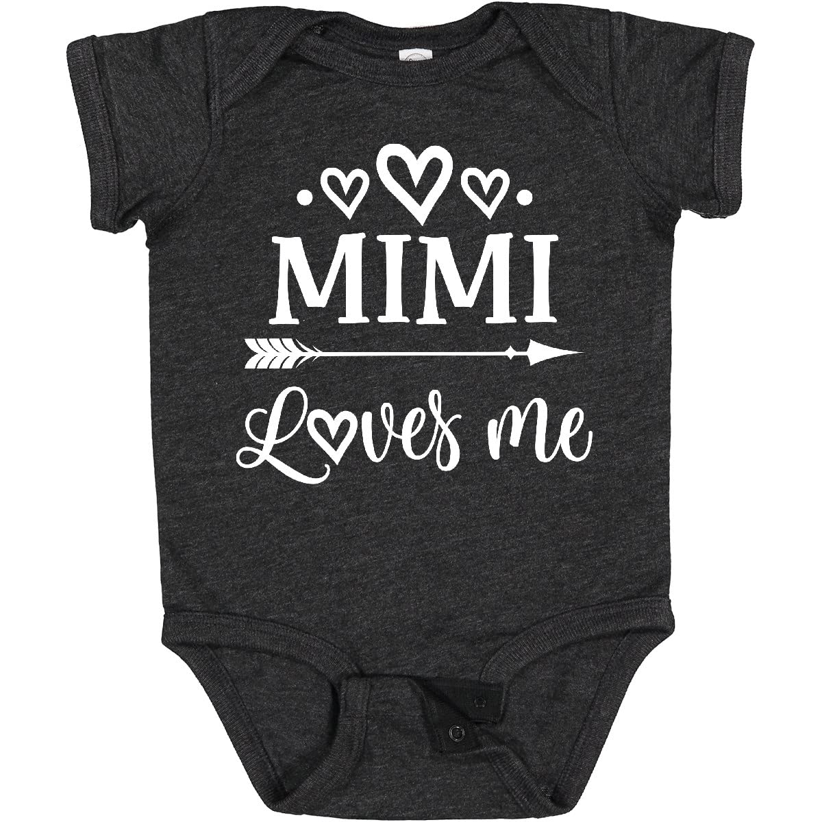 Inktastic Mimi Loves Me Baby Bodysuit - Soft Cotton Onesie for Newborns & Infants - Perfect for Family Photos, Baby Showers & Everyday Wear