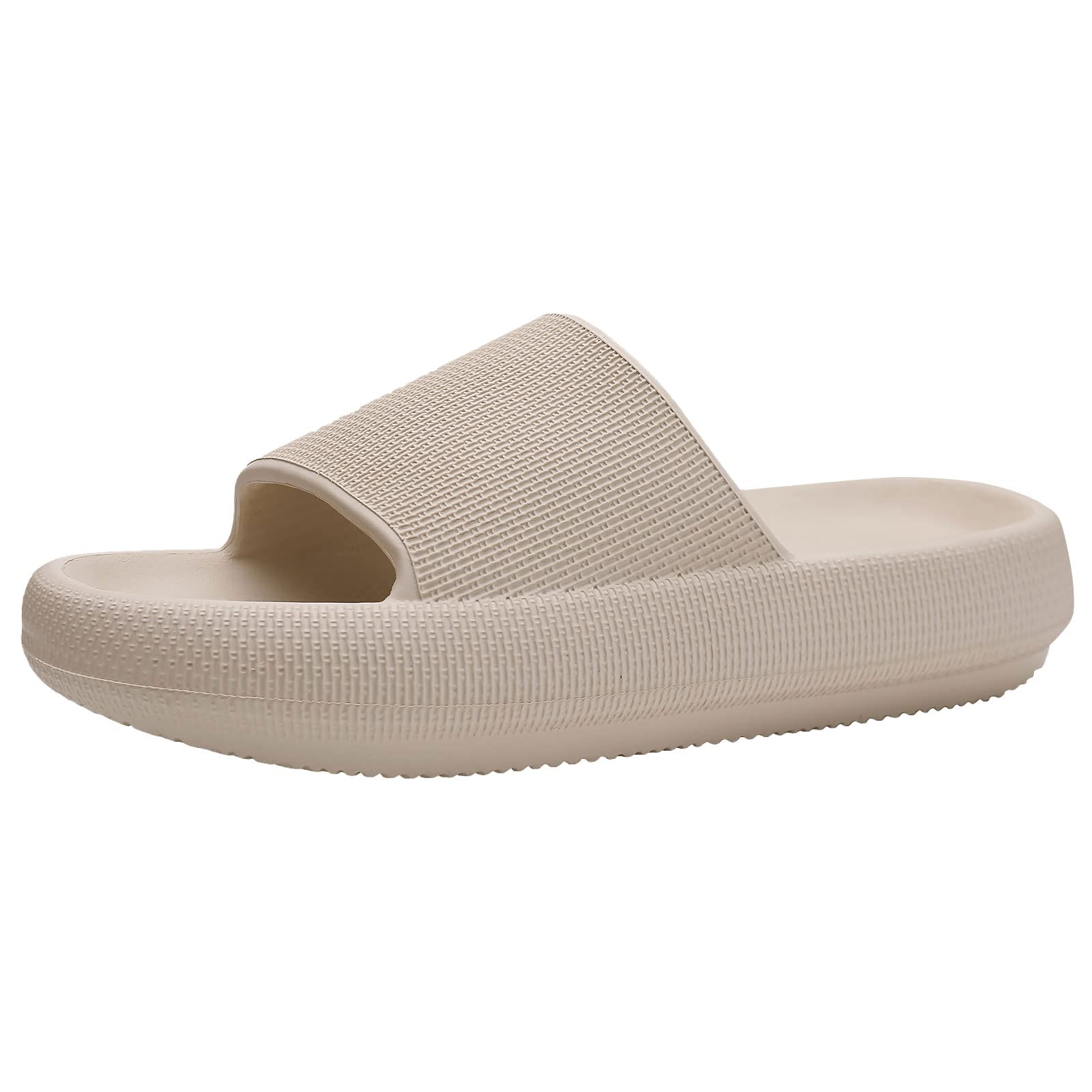 Evshine Pillow Sandals for Women & Men - Soft Cushioned Platform Slides - Comfortable Shower Shoes & House Slippers for Bathroom, Beach, Pool & Indoor Use