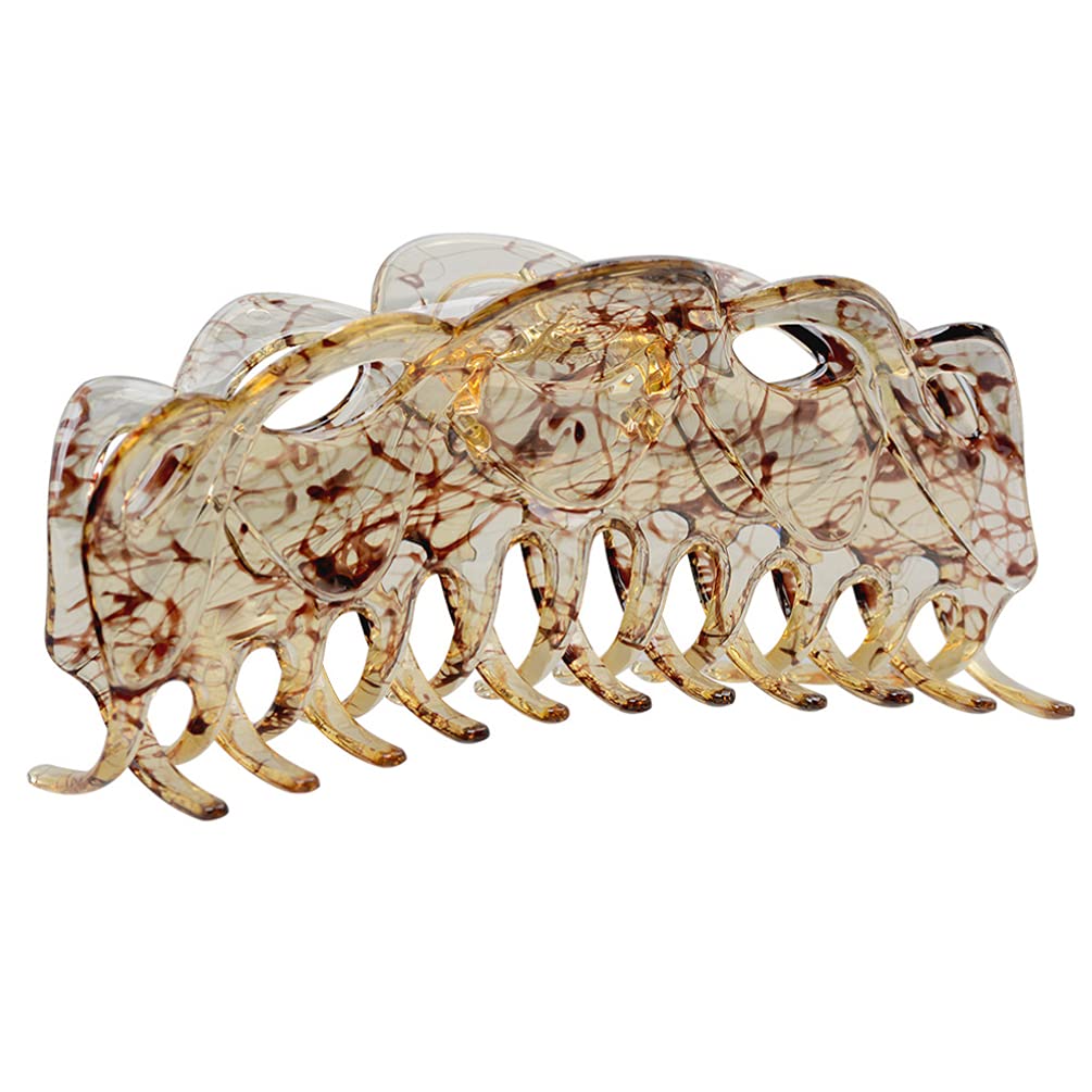 Beaupretty Large Hair Claw Clips for Women - Anti-Scratch Resin Hollow-Out Hair Pins, Non-Slip Hair Holder Accessories for Thick Hair - Perfect for Work, Parties and Everyday Styling