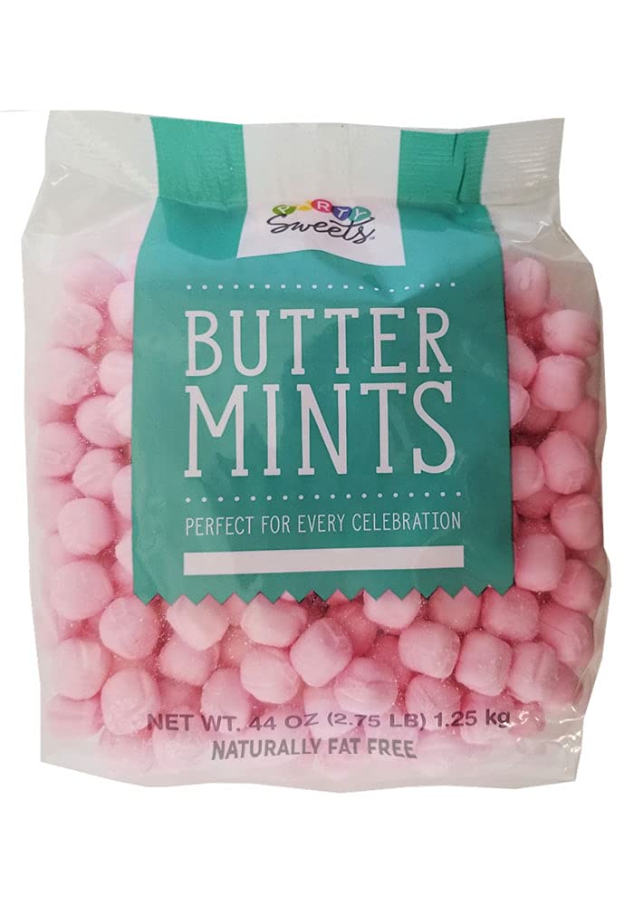 **Pink Buttermints Candy - 2.75 lb (Approx. 350 Pieces) - Party Sweets & Wedding Favors by Hospitality Mints - Perfect for Celebrations, Baby Showers & Corporate Events**