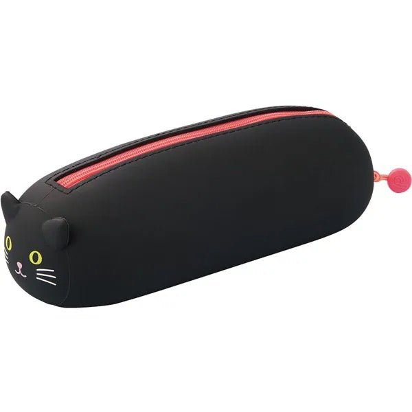 PuniLabo Nekorobi Large Pen Pouch - Big Capacity Pencil Case for School, Office & Travel - Cute Cat Design Stationery Organizer by LIHIT LAB