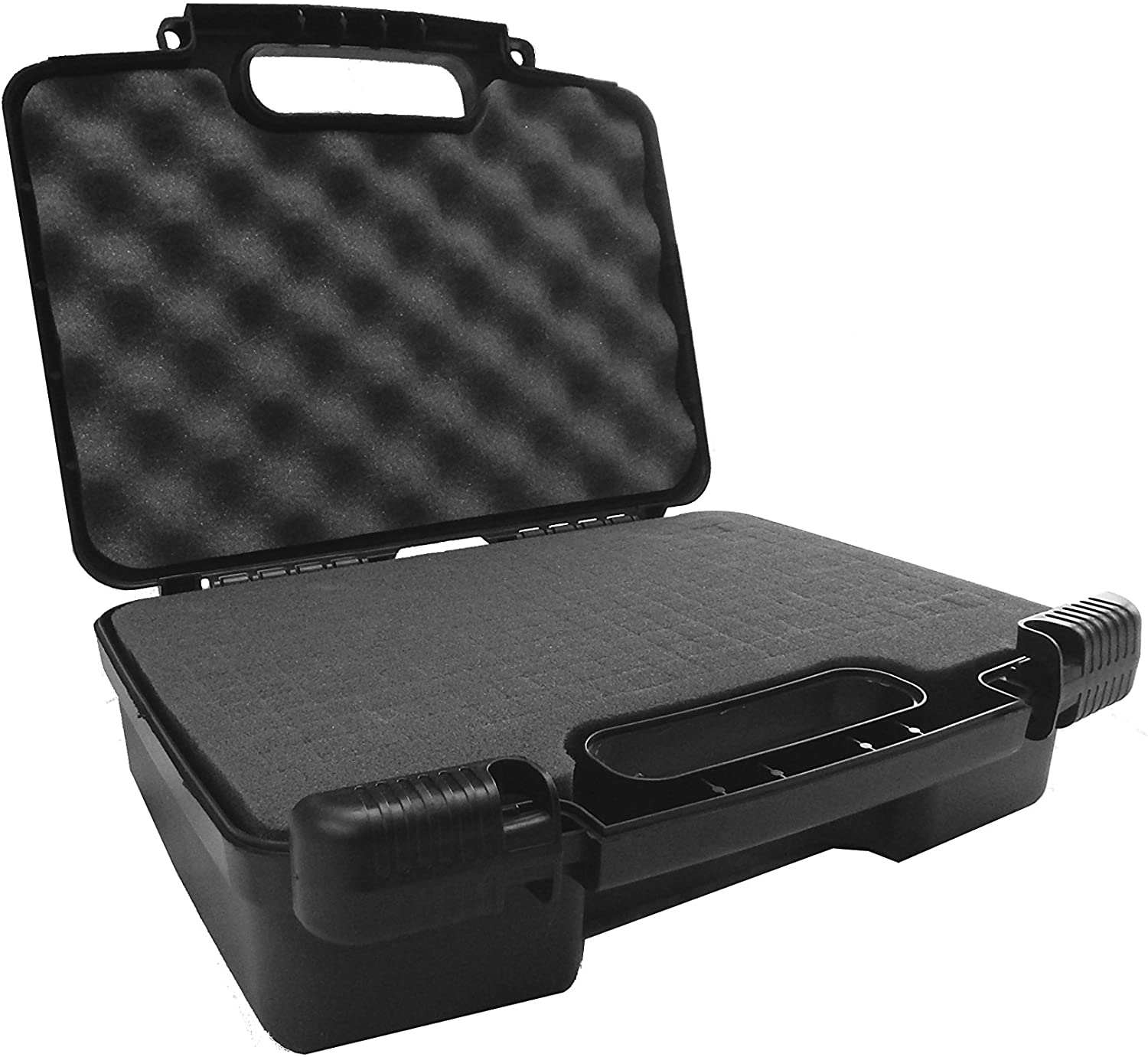 CASEMATIX Hard Travel Case with Custom Foam for AAXA P7 Pico Projector & Accessories - Fits P300, P4X, Ivation, Philips, Brookstone Projectors - Perfect for Travel, Storage & Protection with Mini Tripod & Charger