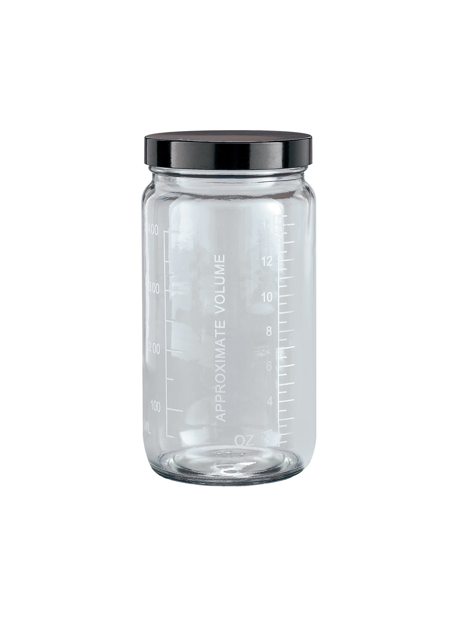 Kimble Type III Soda Lime Glass 500ml Clear Wide Mouth Round Bottles with GPI Thread Cap & PTFE-Faced LDPE Foam Liner - Case of 24 - Ideal for Laboratory, Chemical Storage, and Pharmaceutical Use