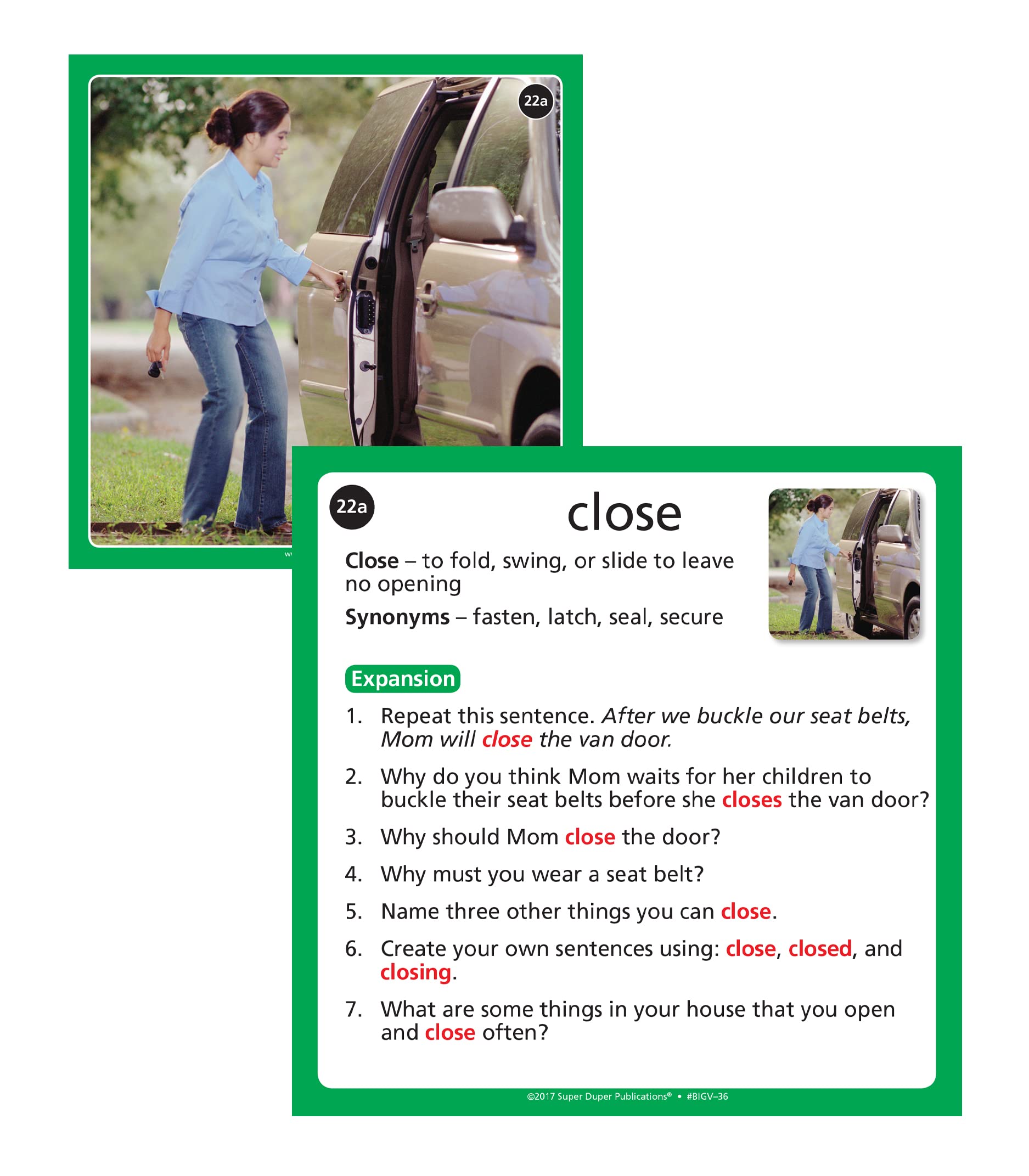 Webber® Big Verbs Vocabulary and Grammar Photo Flash Cards | Educational Learning Resource for Kids | Speech Therapy & ESL Classroom Activities