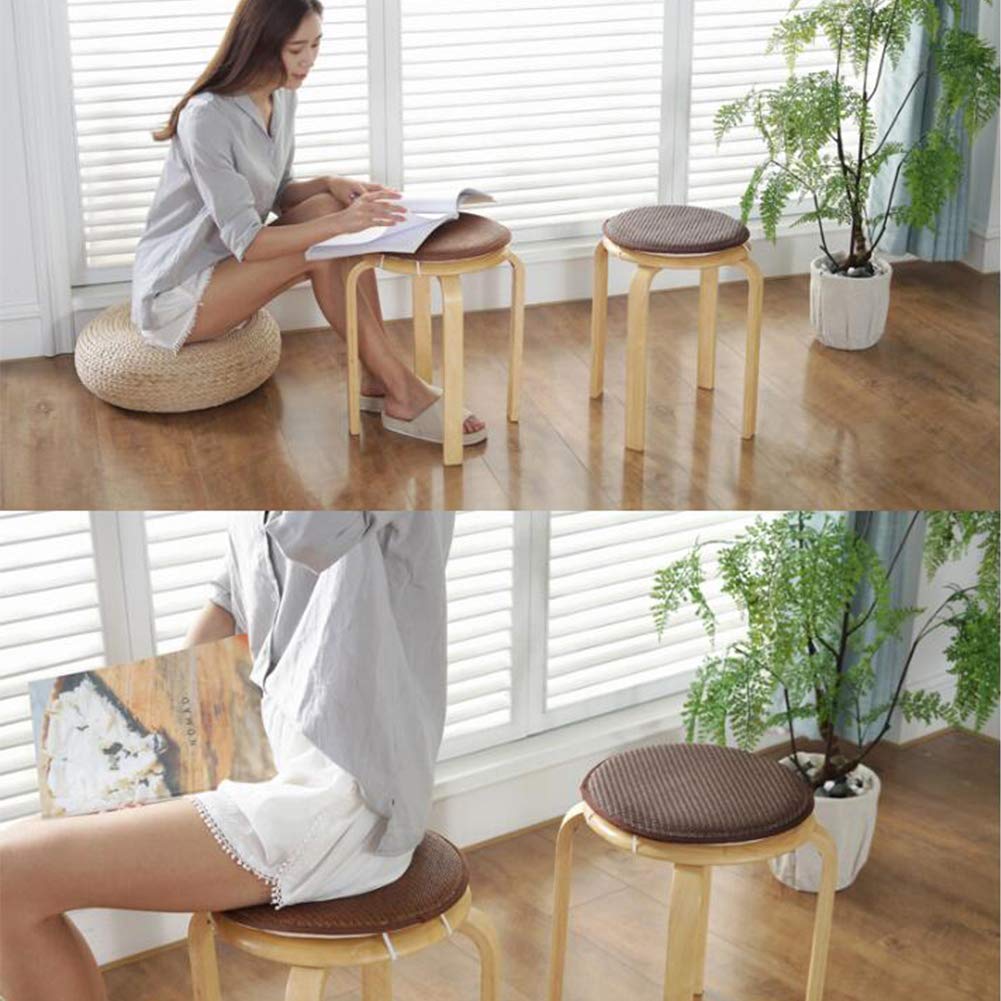 **YUMUO Round Sponge Seat Cushion - 30cmx30cm (11x11inch) Breathable Dining Chair Pad for Kitchen, Patio, Garden & Home - Comfortable Rattan Furniture Accessory for Relaxing & Dining**