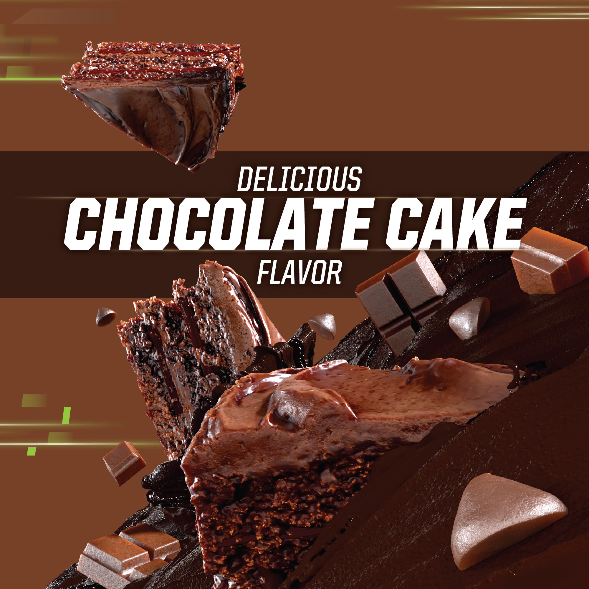 MusclePharm Combat Sport Bar - Chocolate Cake Flavor | 20g Whey Protein, 5g Fiber | Gluten Free High Protein Snack for Athletes | Pre-Workout Energy & Post-Workout Recovery | 12 Bars Pack