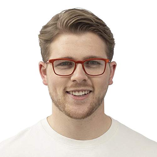 Eyebobs Win Win Unisex Premium Reading Glasses for Men & Women | Stylish Rectangular Frames | Blue Light Blocking & Anti-Reflective Lenses | Perfect for Office, Reading & Computer Work