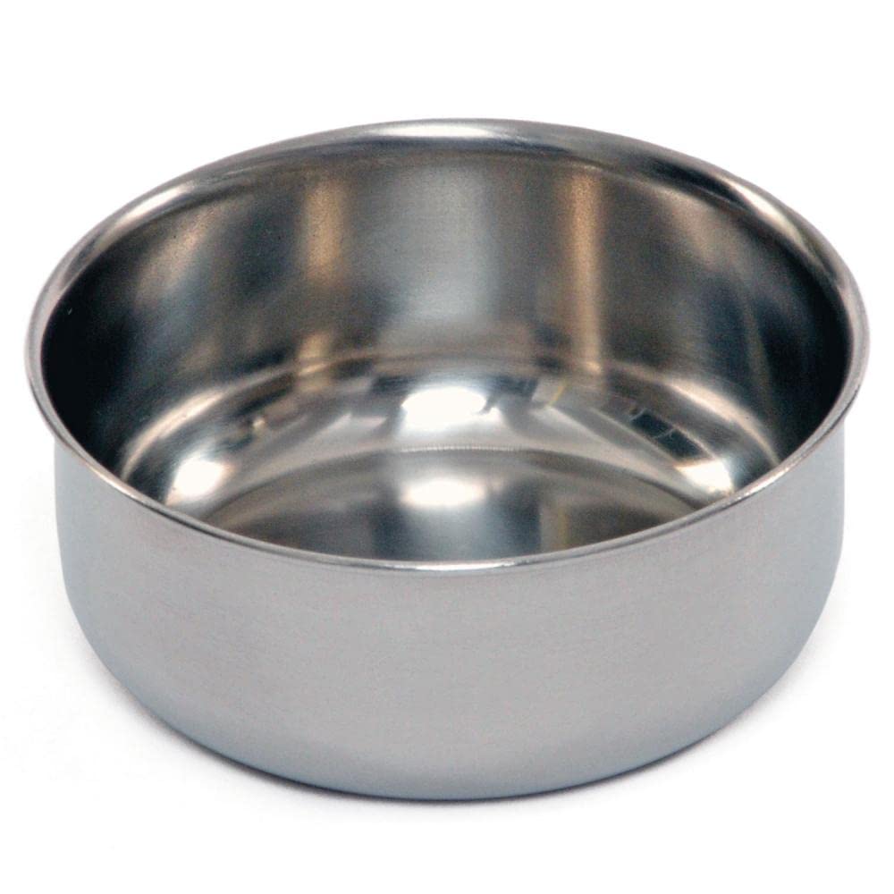 Prevue Pet Stainless Steel Coop Cup - 1243 | Durable Bird Feeder & Water Dish for Parrots, Canaries & Small Pets | Perfect for Cages, Aviaries & Outdoor Use