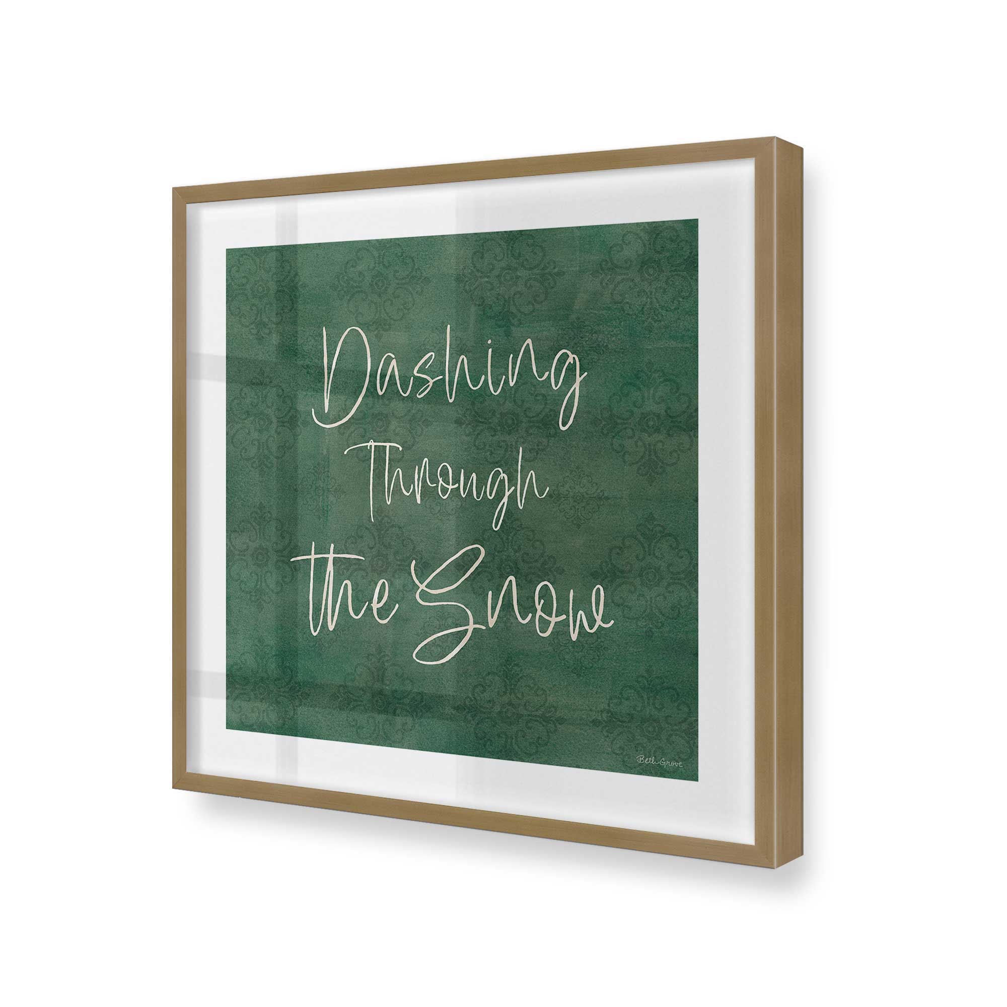 Festive Dashing Through the Snow Christmas Print - Holiday Home Decor for Living Room, Bedroom & Office Wall Art
