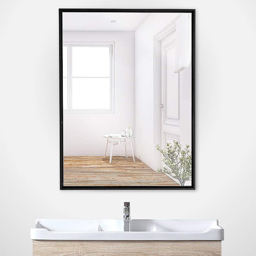 Custom Full-Length Mirror - Aluminum Alloy Frame Wall-Mounted Makeup Mirror (30x50, 50x70) in Black, Silver & Gold | Durable Square Mirror for Salon, Bedroom, Bathroom & Dressing Room
