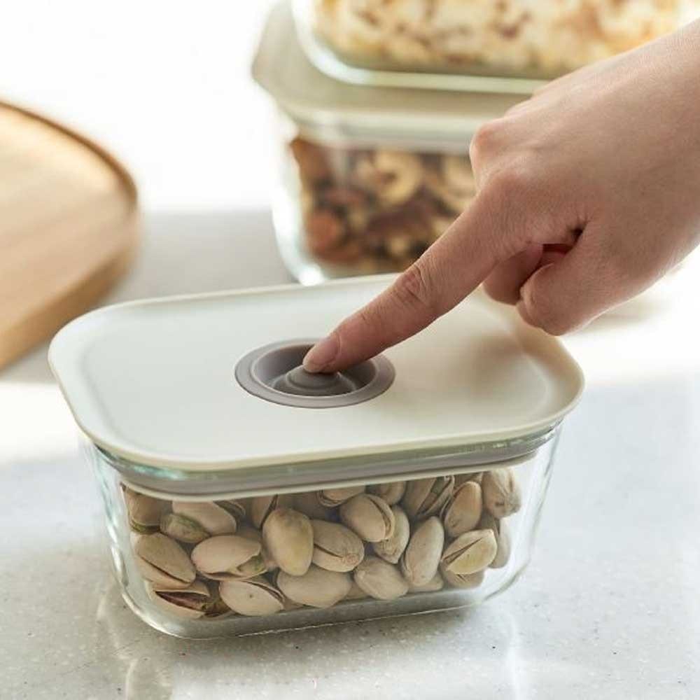 Neoflam Clik Glass Food Storage Containers Set of 8 - Airtight BPA-Free Meal Prep Containers for Kitchen, Office & Picnic | Microwave & Dishwasher Safe