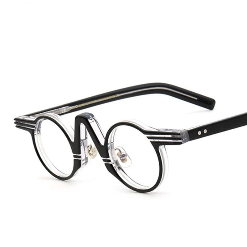 Vintage Round Acetate Eyeglass Frames - Retro Style Optical Glasses for Men & Women - Perfect for Reading, Fashion Accessories, and Everyday Wear