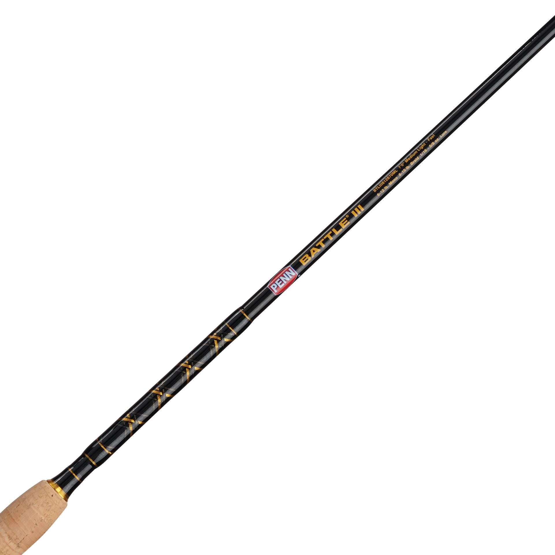 Battle® III Spinning Rod and Reel Combo - Premium Fishing Gear for Freshwater & Saltwater Anglers - Perfect for Bass, Trout, and Saltwater Fishing Adventures
