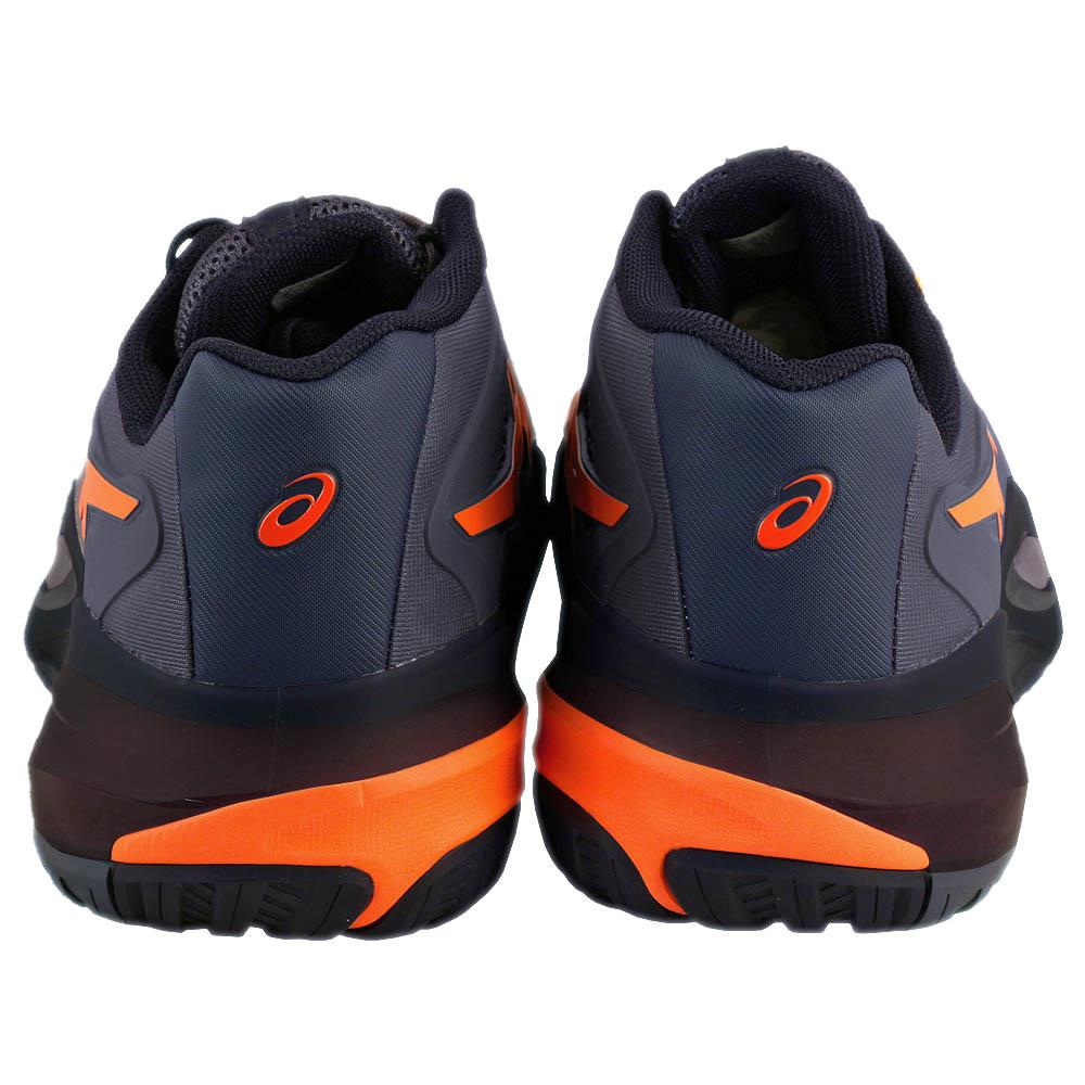 ASICS Men's Gel Resolution X Tennis Shoes - Greyish Purple/Nova Orange - Lightweight & Durable for Court Performance | Perfect for Competitive Matches & Training