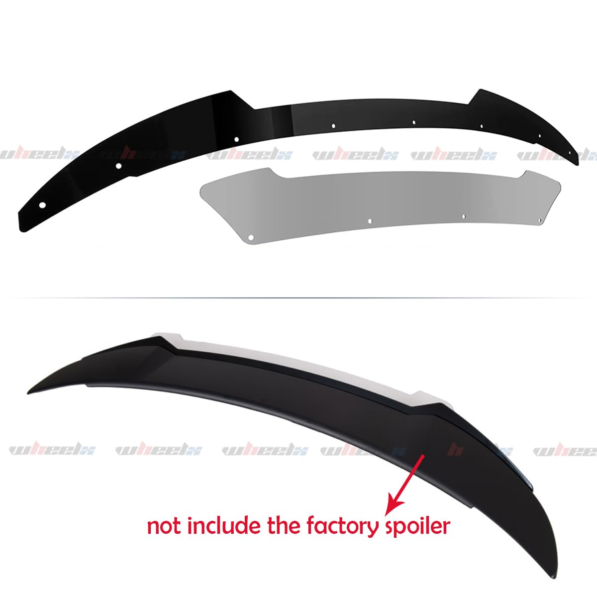 2 Piece Wickerbill Spoiler for 2015-2024 Dodge Charger SRT Hellcat & Scat Pack | Venom Series V3 Style Trunk Tail Wing Lip | Includes RivNut Tool | Enhances Aerodynamics & Sporty Look for Street Racing & Car Shows