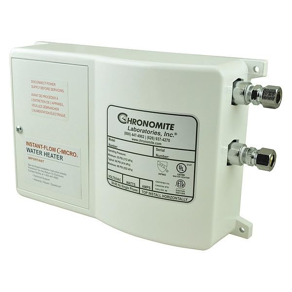 2400W Electric Tankless Water Heater - Instant Hot Water On Demand for Bathroom, Kitchen & RV - Energy Efficient Compact Design
