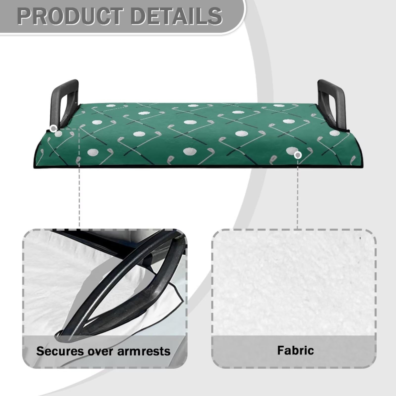 Breathable Golf Cart Seat Covers & Cushions - Waterproof Seat Towel & Blanket for Golf Club Car Accessories | Perfect for Golf Courses, Resorts & Outdoor Events