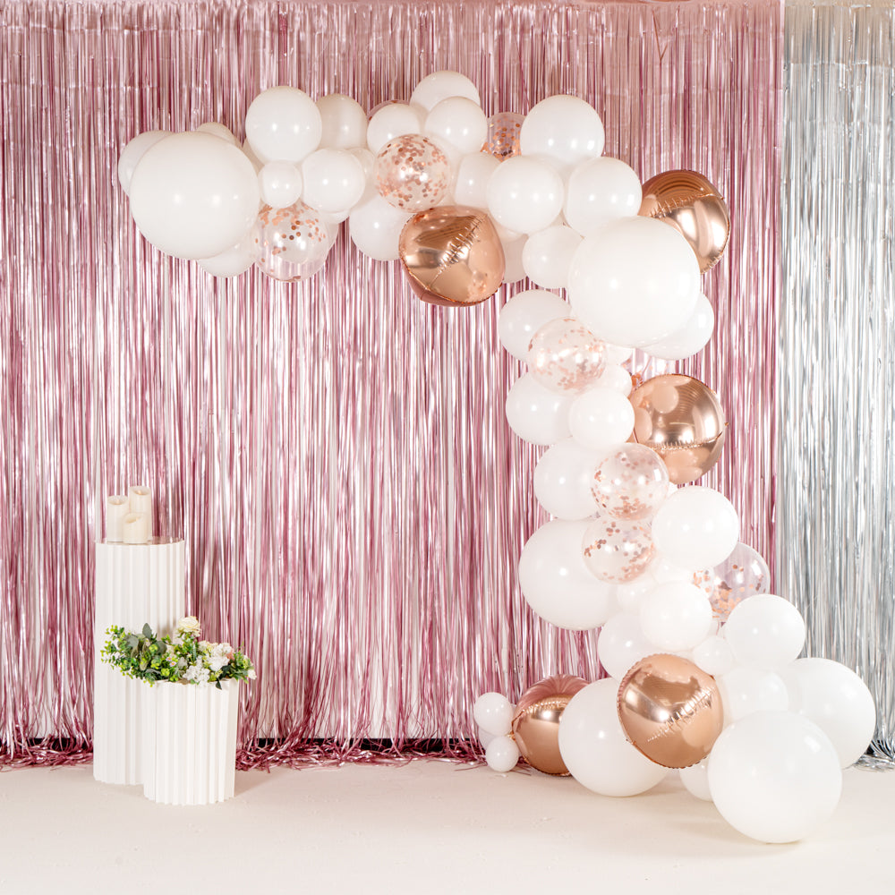 Balloonify White & Rose Gold Balloon Arch Garland Kit - 113 Pieces Party Decorations for Weddings, Birthdays, Baby Showers & Events