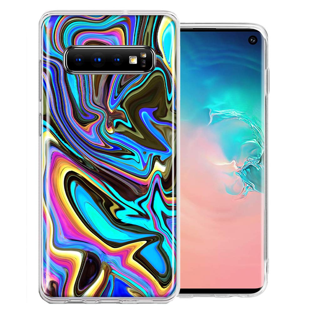 Samsung Galaxy S10 Blue Swirl Phone Case - Durable Double Layer Protection for Daily Use
