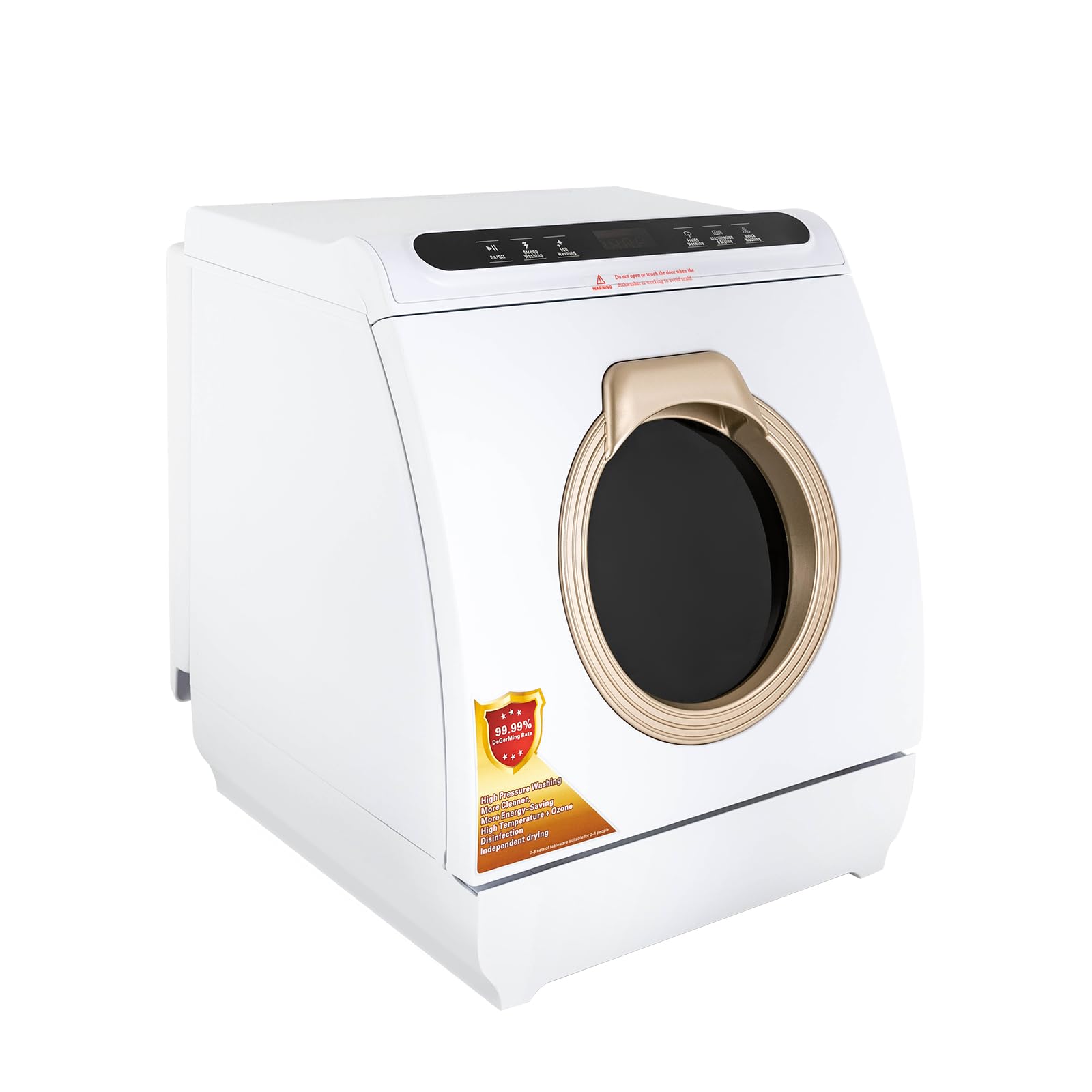 Portable Countertop Dishwasher with 7L Built-in Water Tank | 360° Dual Spray Deep Cleaning | Air-Dry Function | Compact Mini Dishwasher for Apartments, RVs & Small Kitchens | Perfect for Studio Living, Camping & Tiny Homes