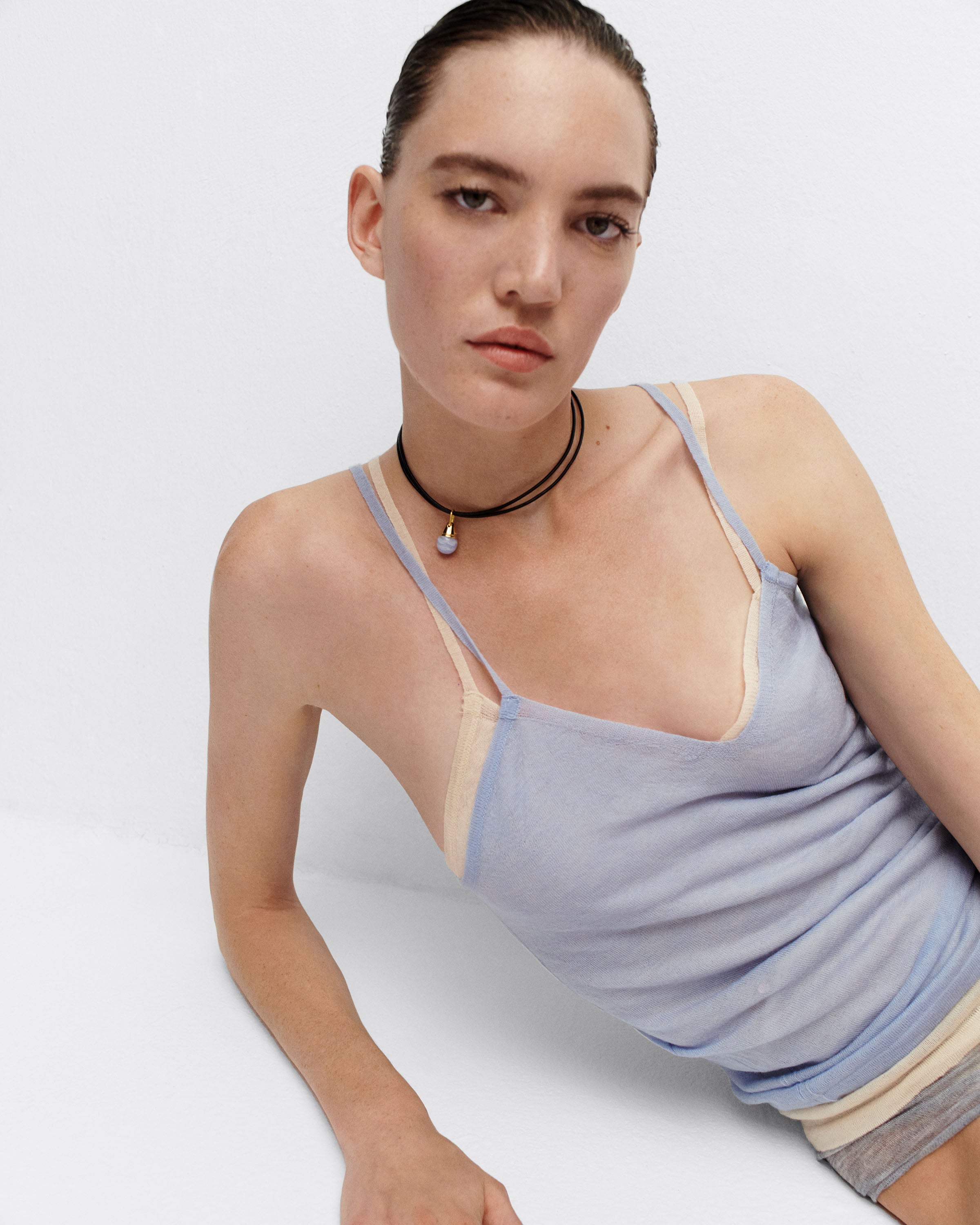 Blue Lace Agate Riviera Pendant Necklace – Elegant Gemstone Jewelry for Women, Perfect for Weddings, Parties & Everyday Wear