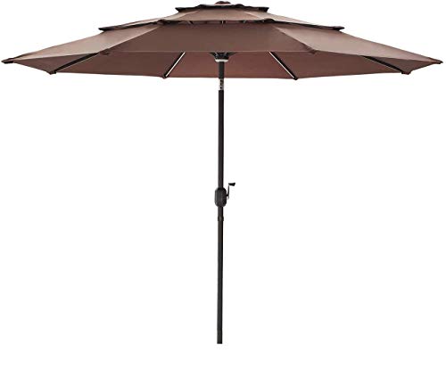 9.8 FT Patio Umbrella Coffee
