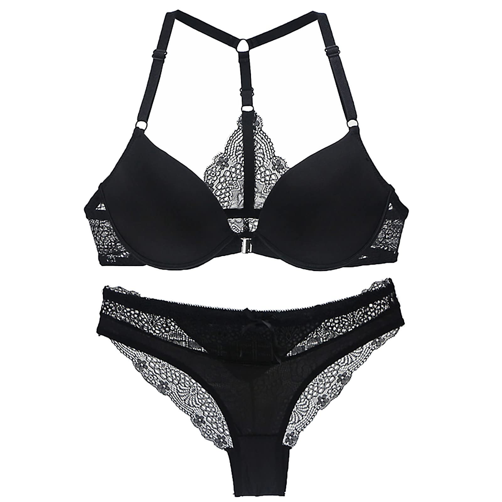 Women's Summer Lingerie Set - Solid Color Bra & Panty Set | Valentine's Day Underwear | Comfortable & Sexy for Date Night & Special Occasions