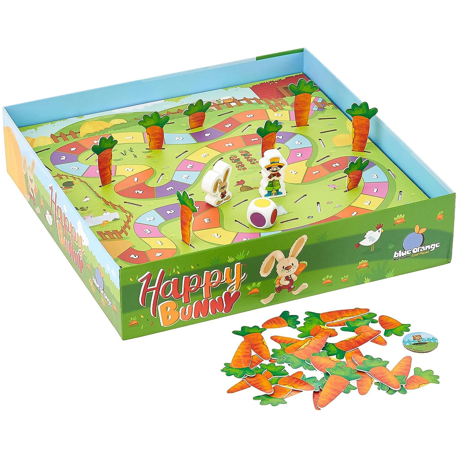Happy Bunny Board Game by Blue Orange - Fun Family Strategy Game for Kids & Adults - Perfect for Game Nights, Birthday Parties & Indoor Activities
