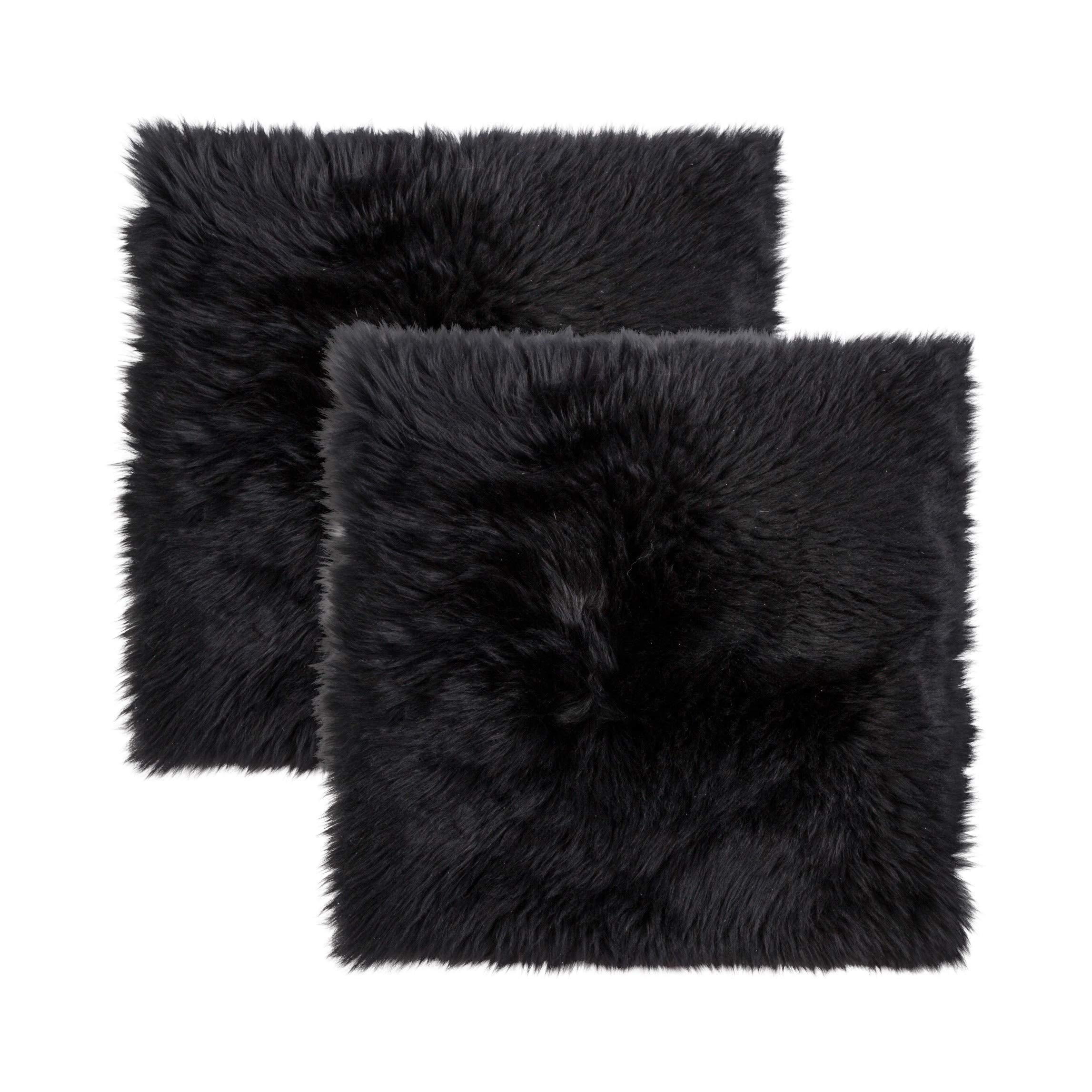Premium Set of 2 Natural Sheepskin Chair Pads with Non-Slip Backing | 100% Real New Zealand Wool for Car Seat, Office Chair, Sofa & Home Decor | Soft & Cozy for Winter Comfort