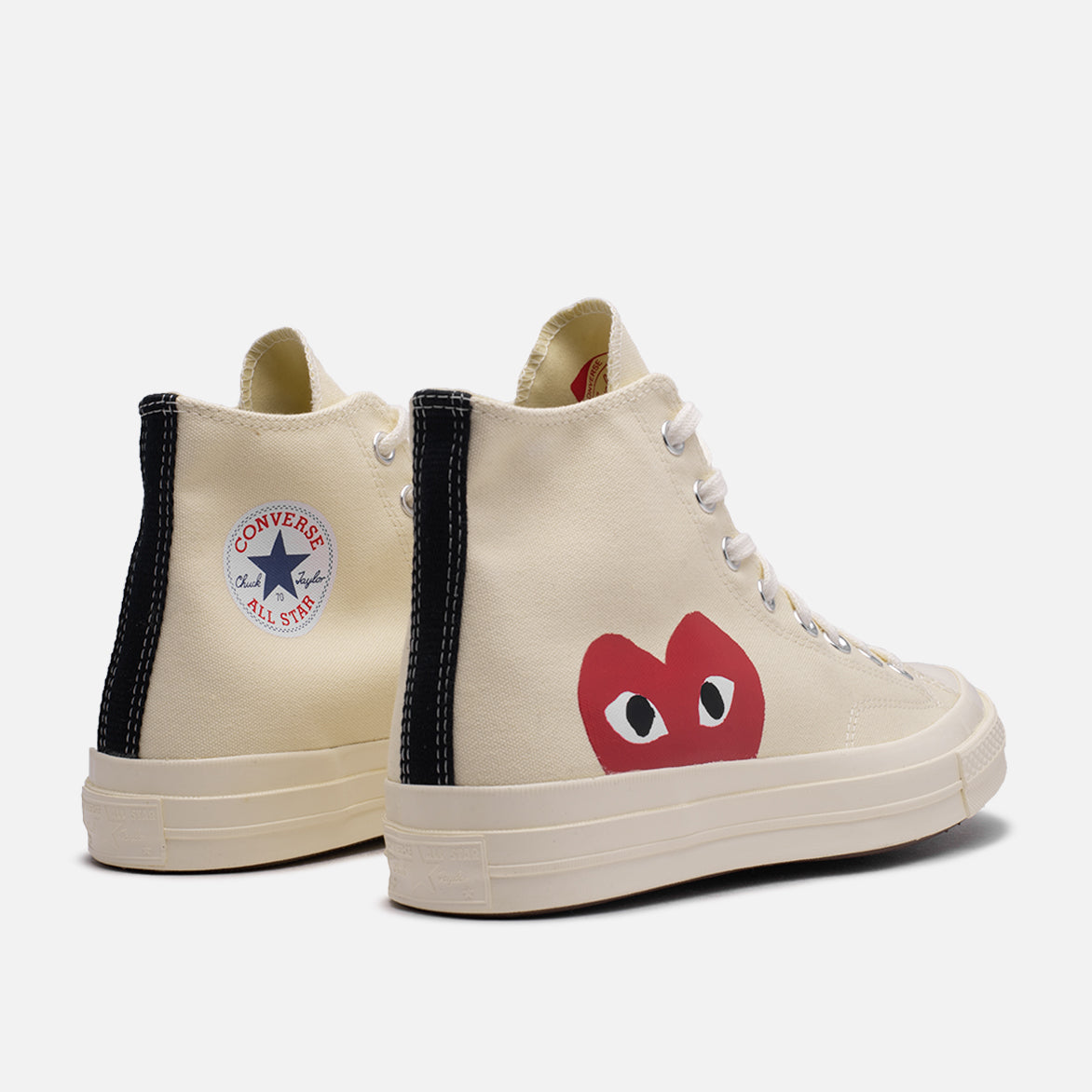 CDG PLAY x Converse Chuck Taylor All Star '70 Hi Top Sneakers in White - Stylish Unisex High-Top Shoes for Casual Wear, Street Fashion & Everyday Outfits