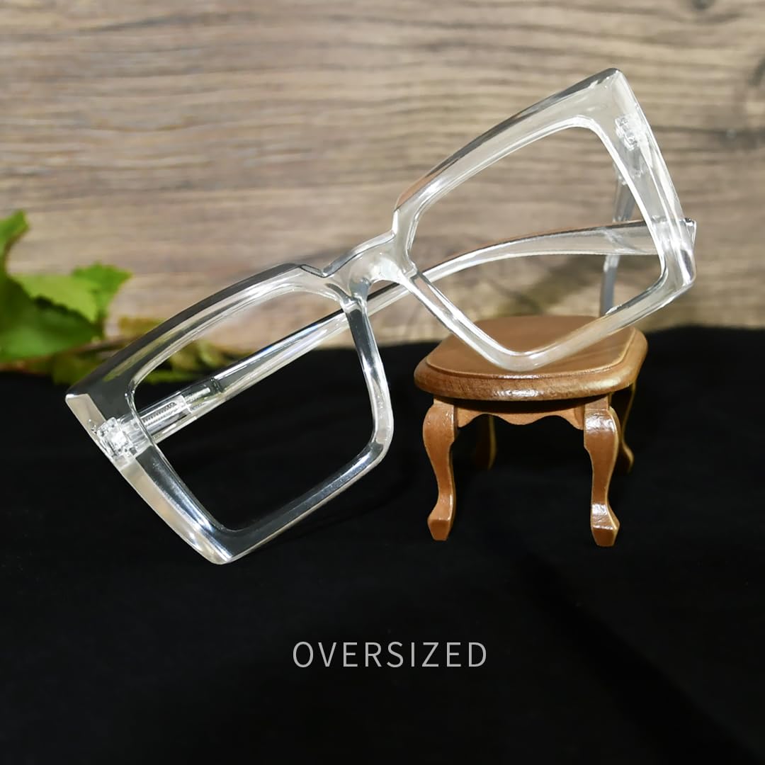 Stylish Oversized Reading Glasses for Women - Trendy Fashion Readers with Lightweight Frame | Perfect for Reading, Working & Everyday Use