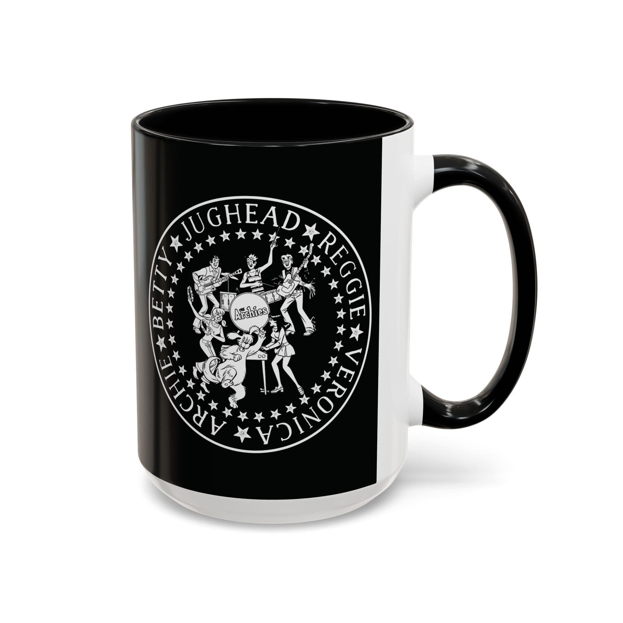 The Archies Comic Character Coffee Mug - 11oz & 15oz Ceramic Cup with Archie, Betty, Veronica, Jughead, Reggie & Hot Dog - Perfect for Coffee, Tea, Hot Chocolate & Collectible Gift for Fans
