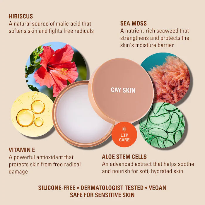 CAY SKIN Deepwater Lip Mask with Aloe Vera - Hydrating & Soothing Lip Care for Dry, Chapped Lips - Perfect for Nighttime Use & Winter Skincare Routine