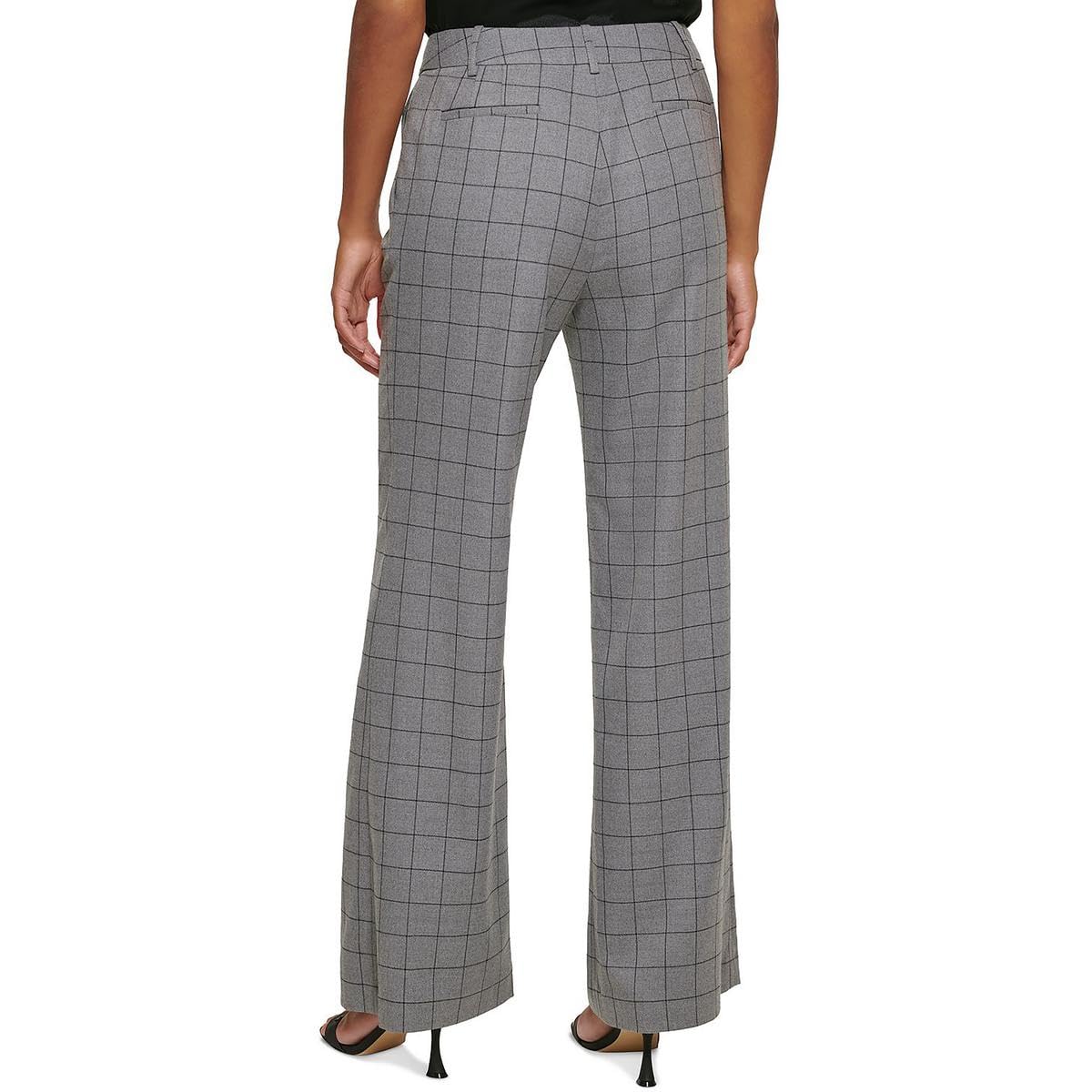 Calvin Klein Women's Petite Wide Leg Business Dress Pants - Gray (2-Pack) | Professional Office Wear & Formal Attire for Work & Business Meetings