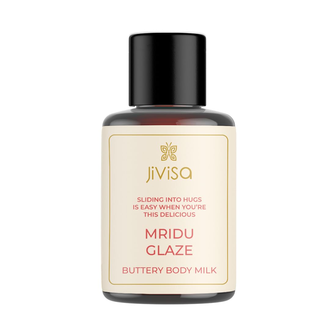 JiViSa Mridu Glaze Buttery Body Milk - 20ml Moisturizing Lotion for Luminescent & Smooth Skin | Hydrating Body Cream for Dry Skin, Perfect for Daily Use & Nighttime Skincare Routine
