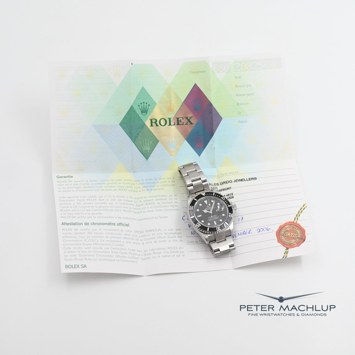 Authentic Rolex Submariner Date 2006 Men's Luxury Dive Watch - Perfect for Diving, Business & Special Occasions