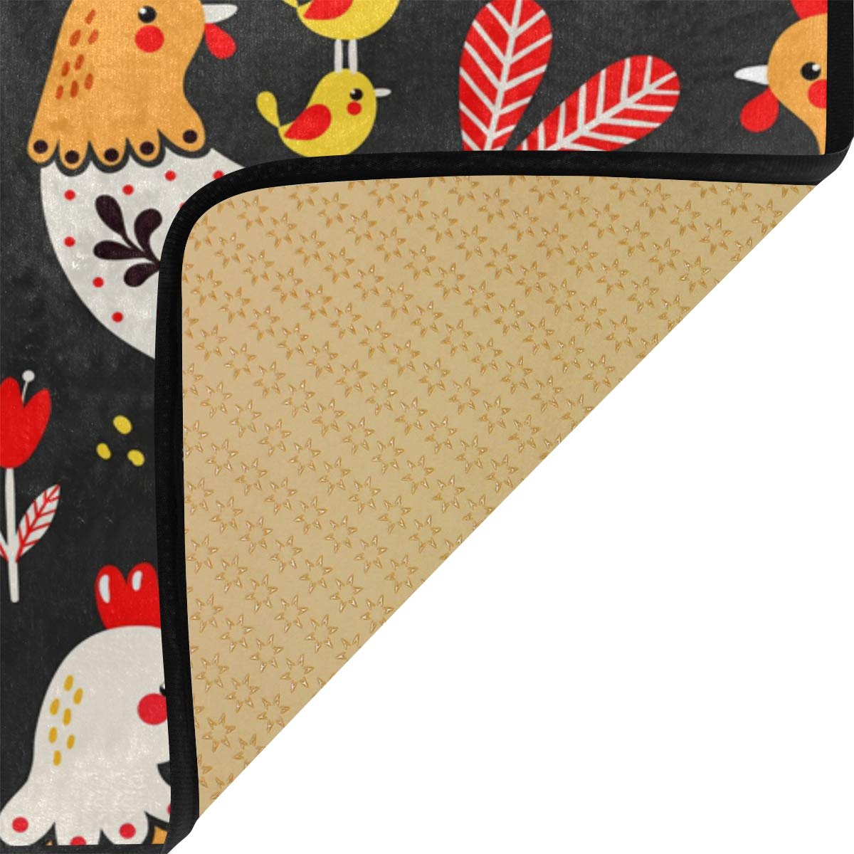 Susiyo Anti-Fatigue Kitchen Mat - Non-Slip Cute Rooster Design, Oil & Stain Resistant, Easy to Clean Floor Rug for Kitchen, Bathroom, Indoor & Outdoor Use - Perfect for Cooking Areas, Entryways and High-Traffic Spaces