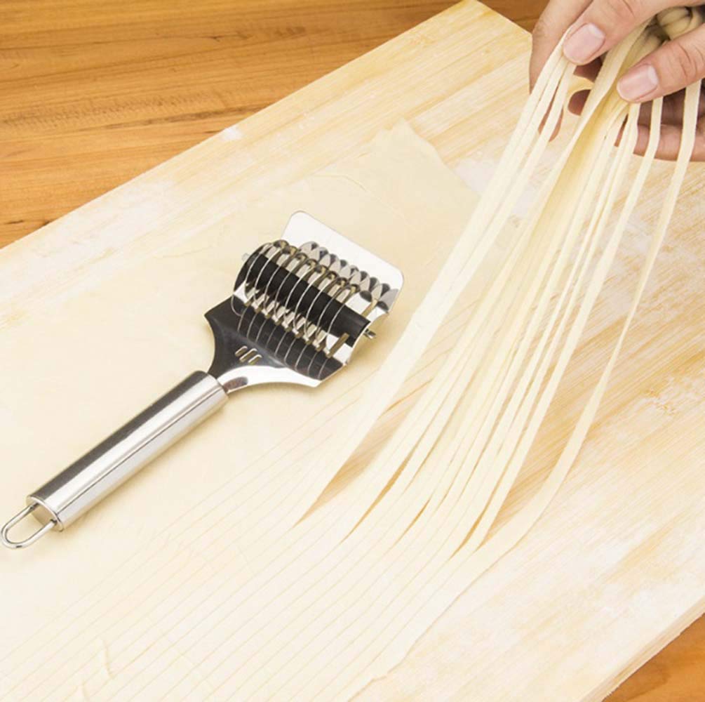 Premium Stainless Steel Pasta Maker - Spaghetti Noodle Roller & Dough Cutter Tool for Homemade Pasta | Perfect for Italian Cuisine, Kitchen DIY & Baking Enthusiasts