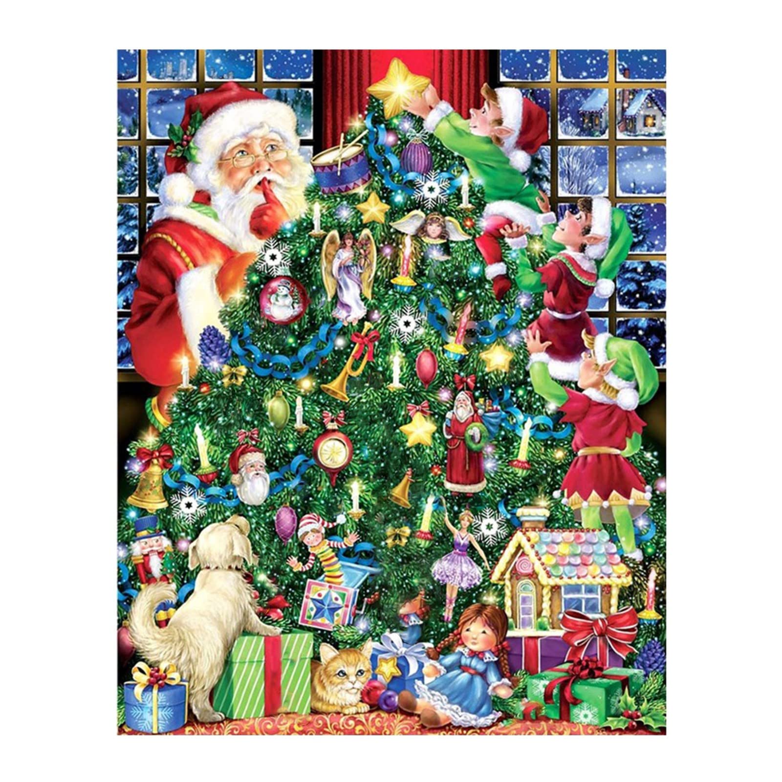 1000-Piece Christmas Jigsaw Puzzle for Adults & Kids - Festive Holiday Series, 1mm Thick Puzzle Gift (AS Shown) | Perfect for Family Bonding, Holiday Decor & Gift-Giving