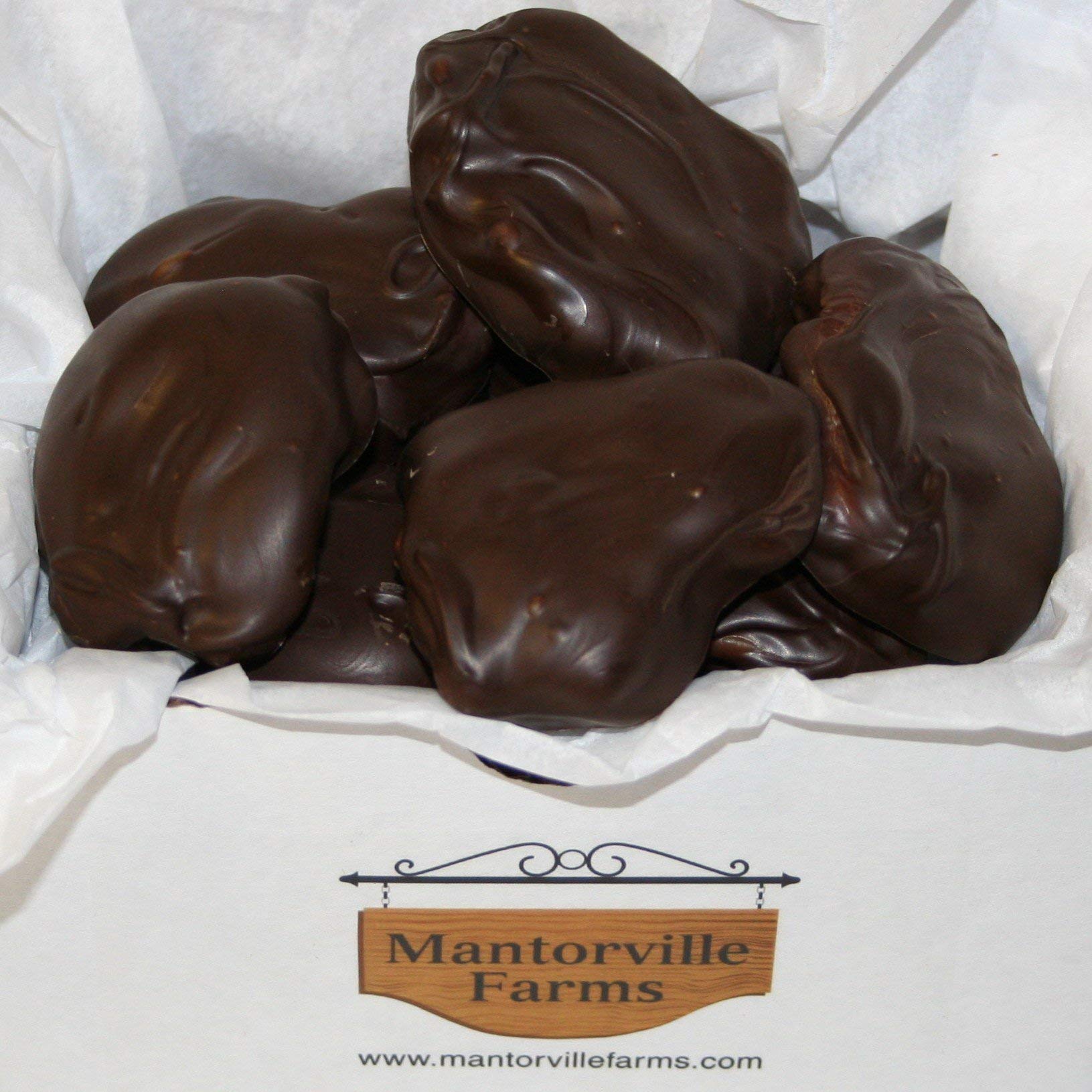 Premium Dark Chocolate Pecan Caramel Clusters - No Melt Guarantee - 1 Pound Bulk Bag - Gourmet Candy for Gifts, Parties & Holiday Treats