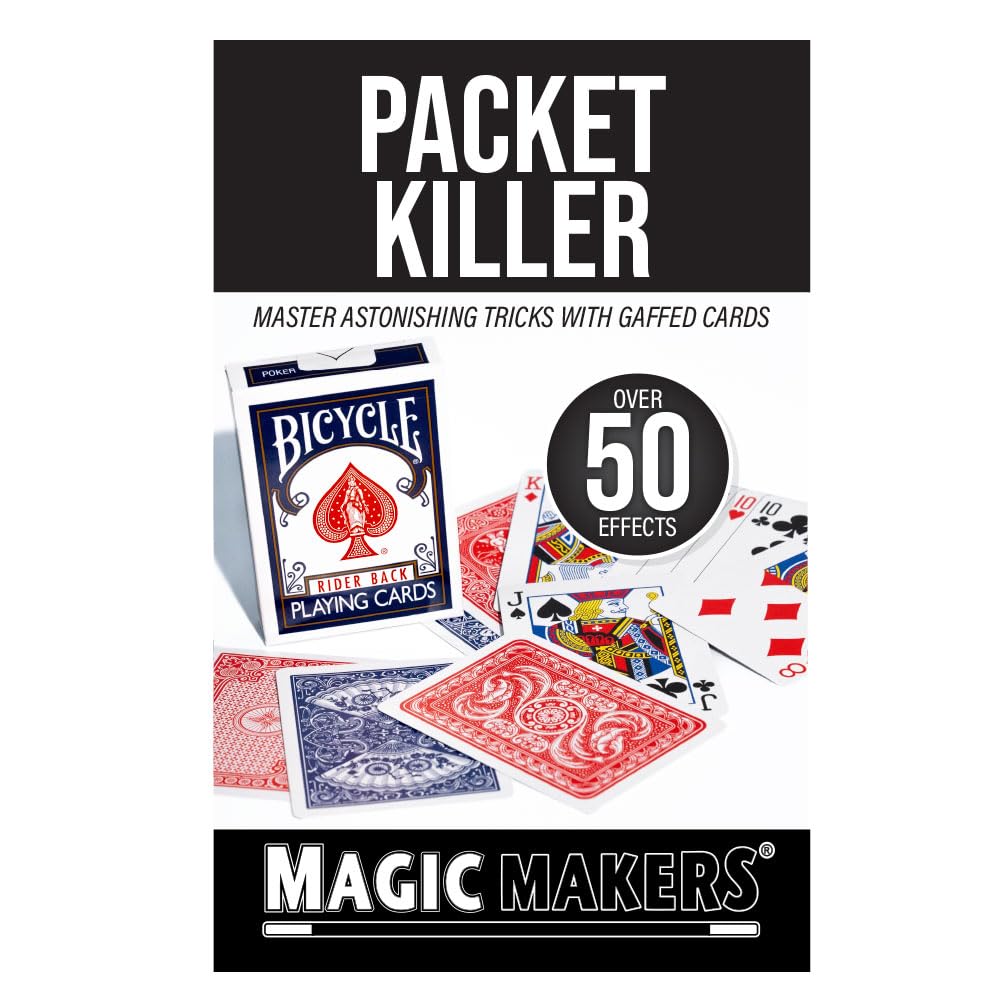 Magic Makers Packet Killer Bicycle Deck - 50 Amazing Card Tricks with Special Printed Bicycle Playing Cards | Perfect for Magicians, Cardistry & Street Performances